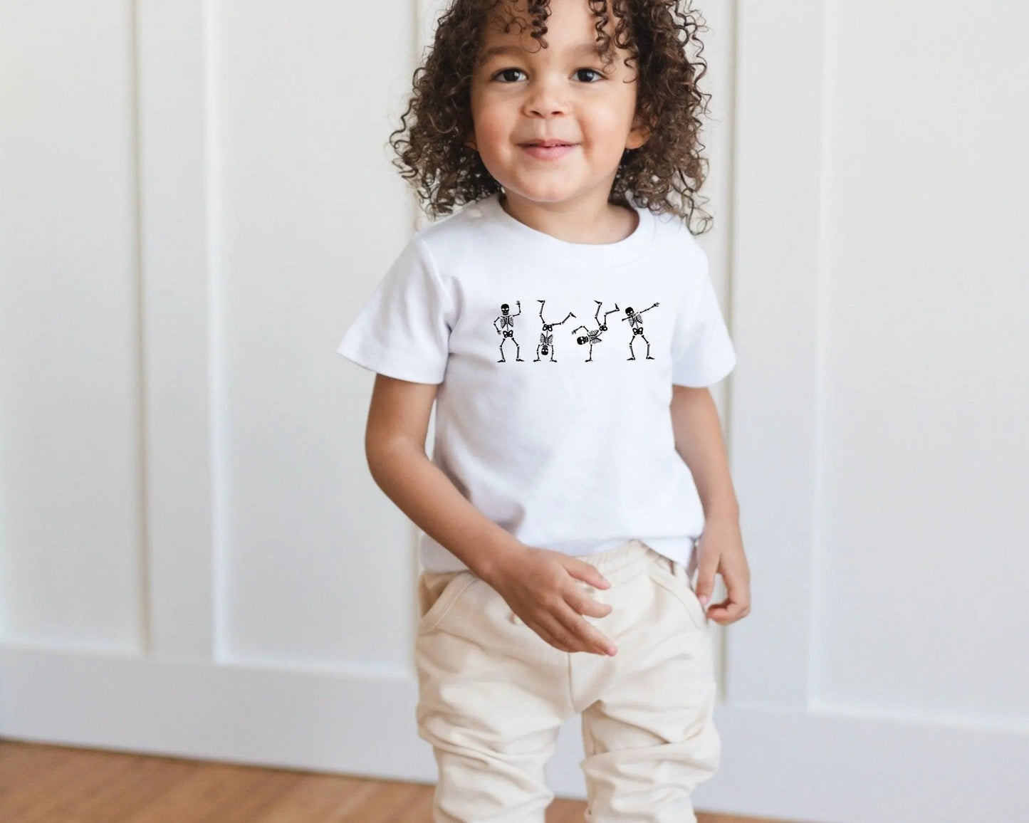 Little Joy Co. Dancing Skeletons Organic Cotton Graphic Tee for Halloween -