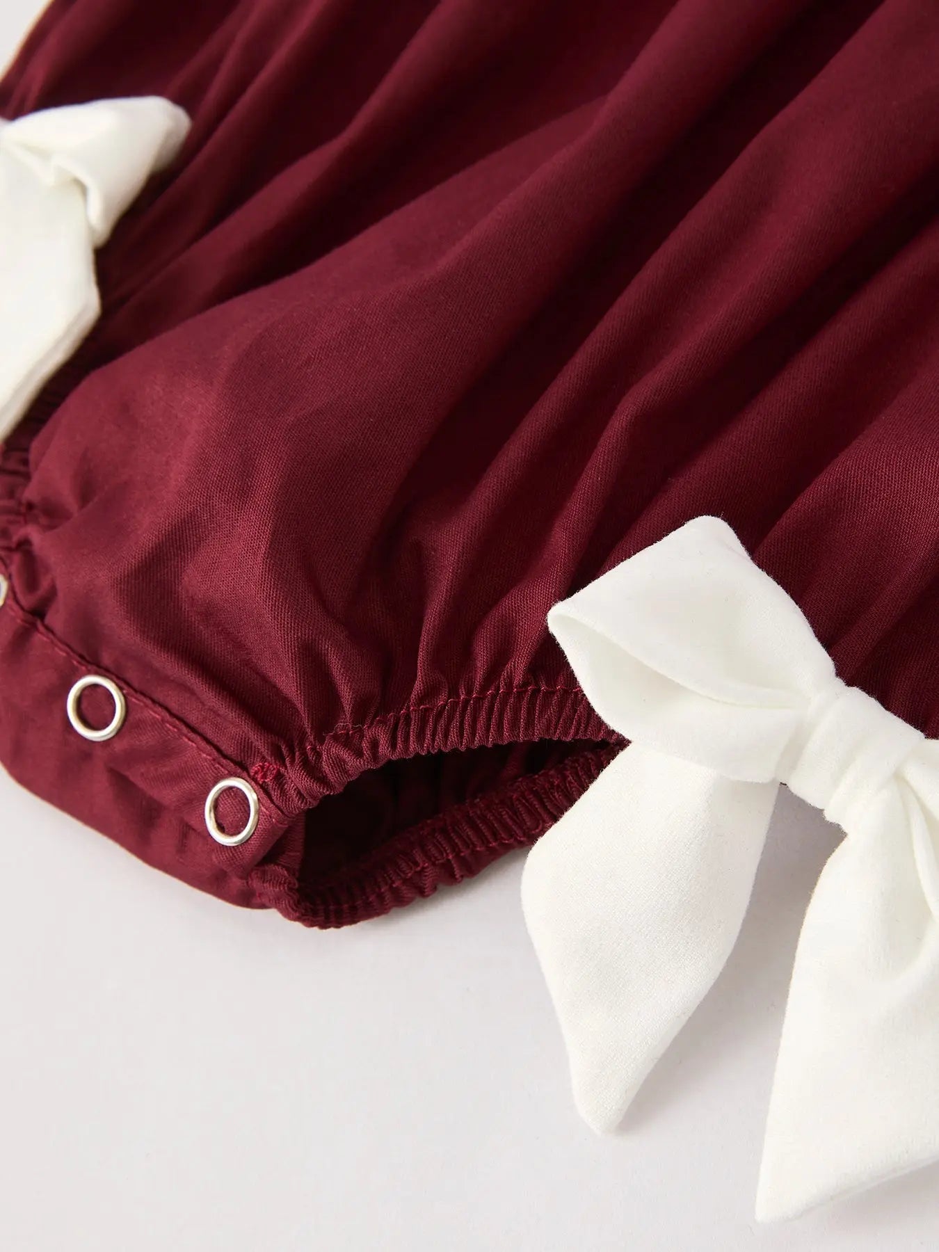 Dark Red Smocked Church Bishop Christening Girls Romper Rylee Faith Designs Everetts Place: Online Boutique