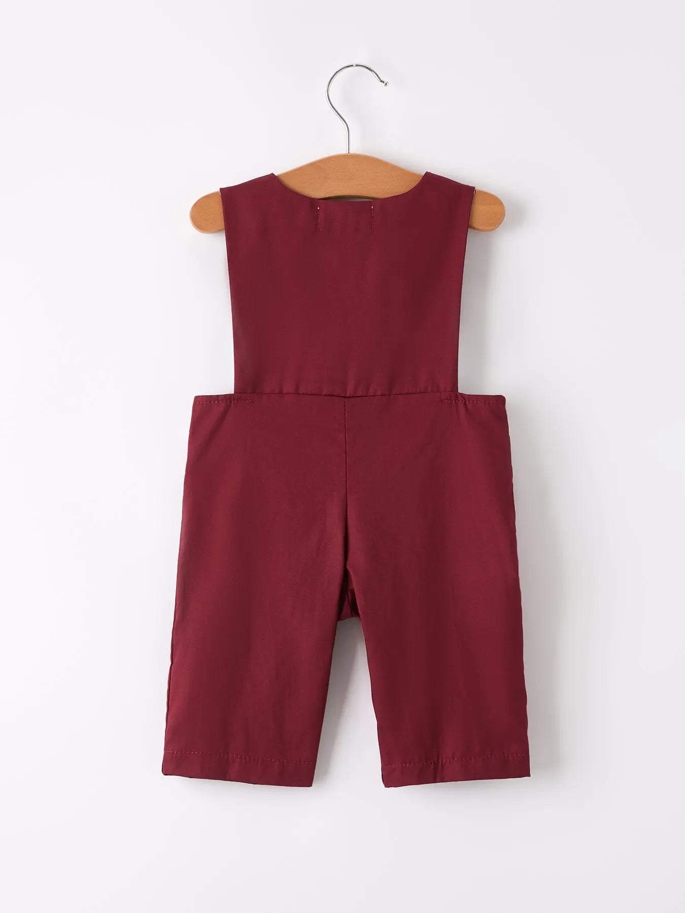 Dark Red Smocked Church Christ Bishop Christening Boys Romper Rylee Faith Designs Everetts Place: Online Boutique