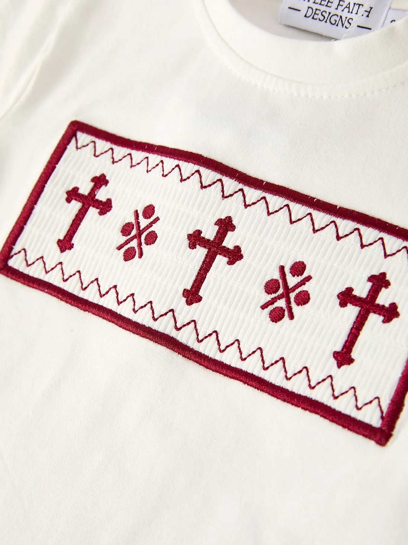 Dark Red Smocked Church Christ Bishop Christening Boys Set Rylee Faith Designs Everetts Place: Online Boutique