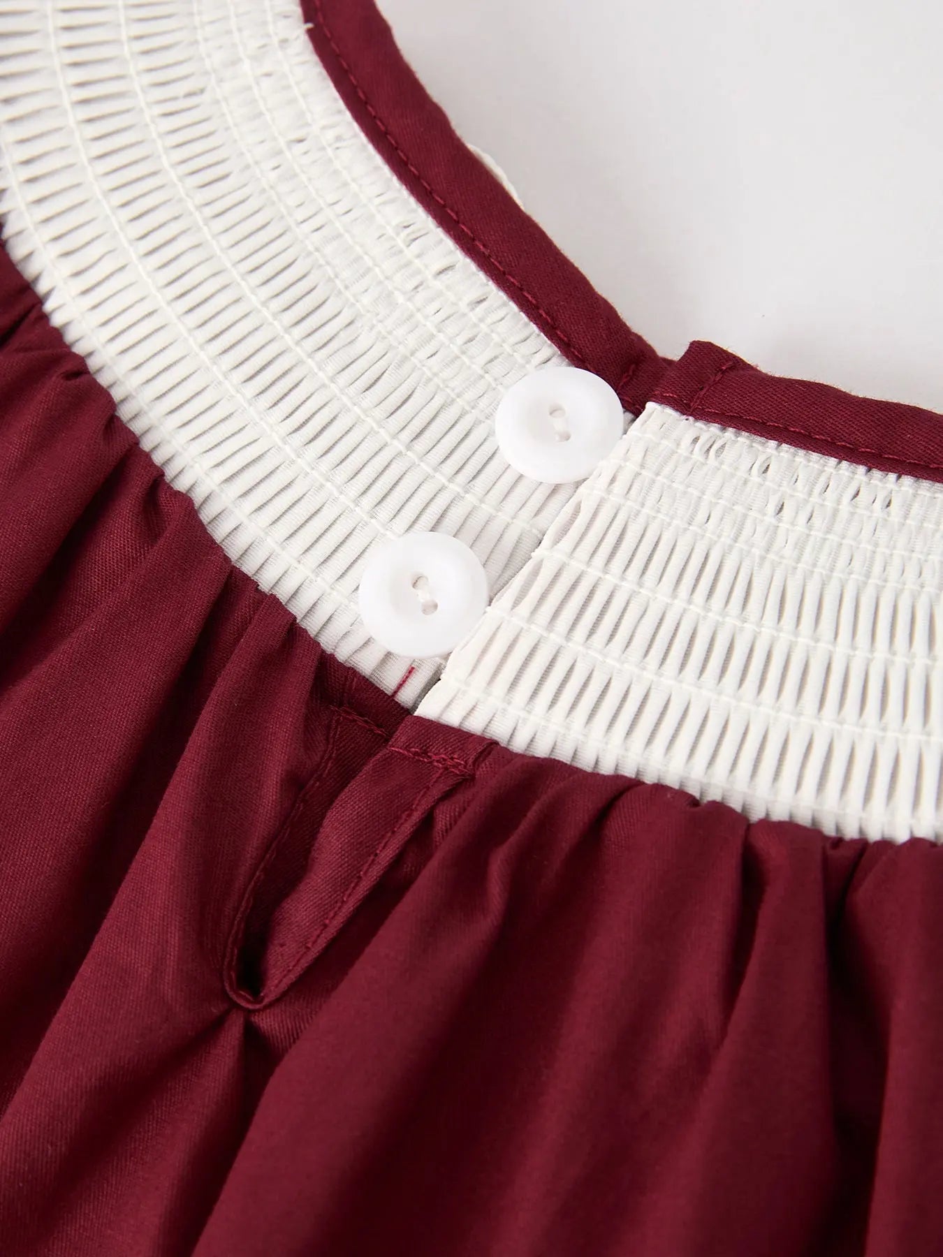 Dark Red Smocked Church Christ Bishop Christening Dress Rylee Faith Designs Everetts Place: Online Boutique