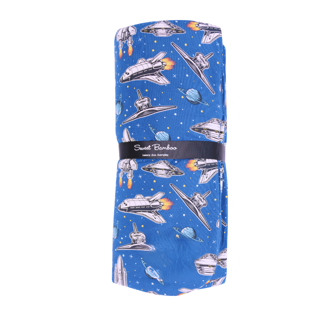 Deep In Orbit Big Kid Cloud Blanket by Sweet Bamboo - Everetts Place Boutique - Bedding