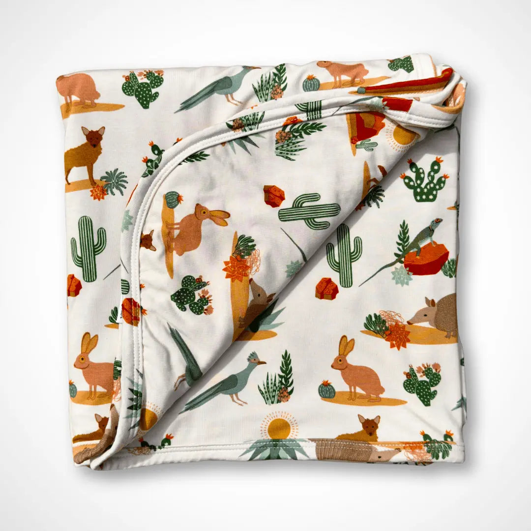 Desert Friends Bamboo Blanket Soft Stretchy Swaddle Nursing Cover Stroller Tummy Time Kolorful Everetts Place: Online Boutique