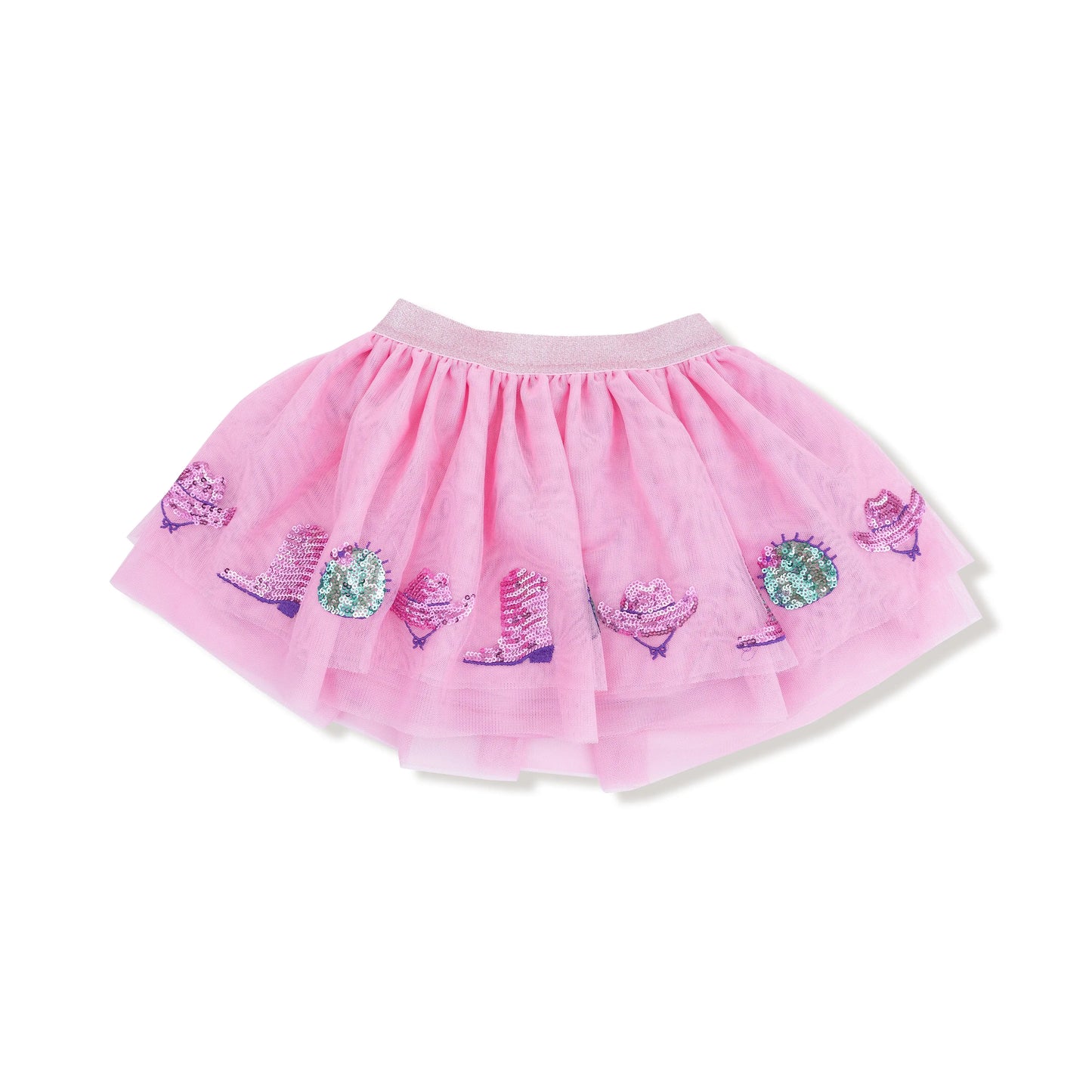 Angel Dear Disco Cowgirl Tutu Skirt With Sequin Boots And Cacti - Apparel & Accessories > Clothing > Baby & Toddler Clothing > Baby & Toddler Bottoms > Skirts 594