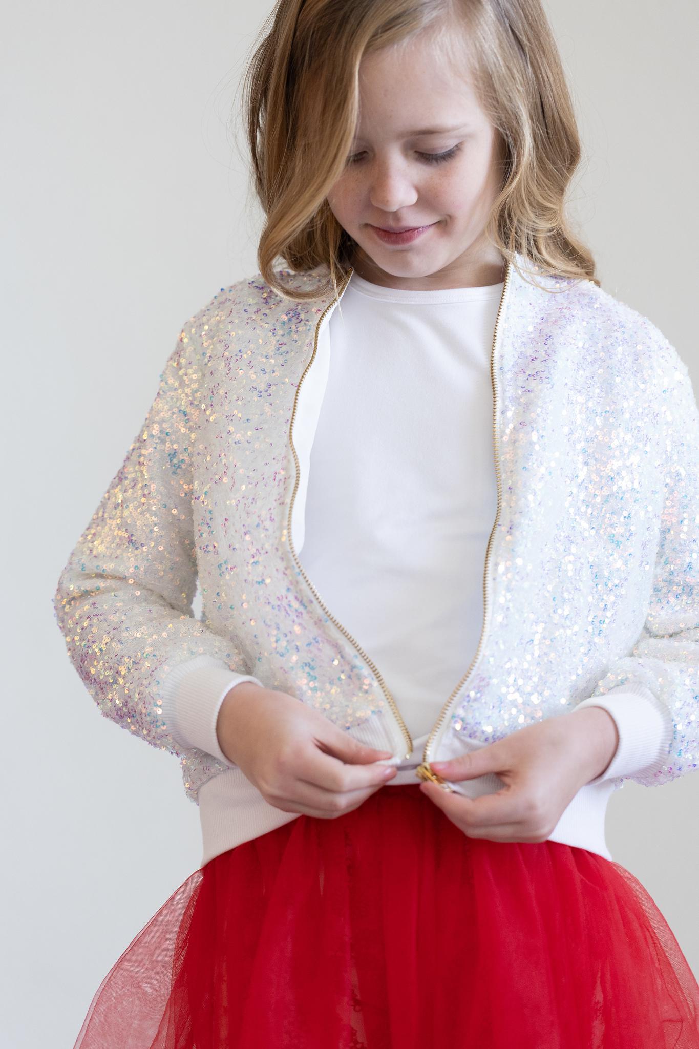 Mila & Rose ® Mila Rose Disco Sequin Jacket For Girls Party Wear - Apparel & Accessories > Clothing > Outerwear > Coats & Jackets Sequin Jacket