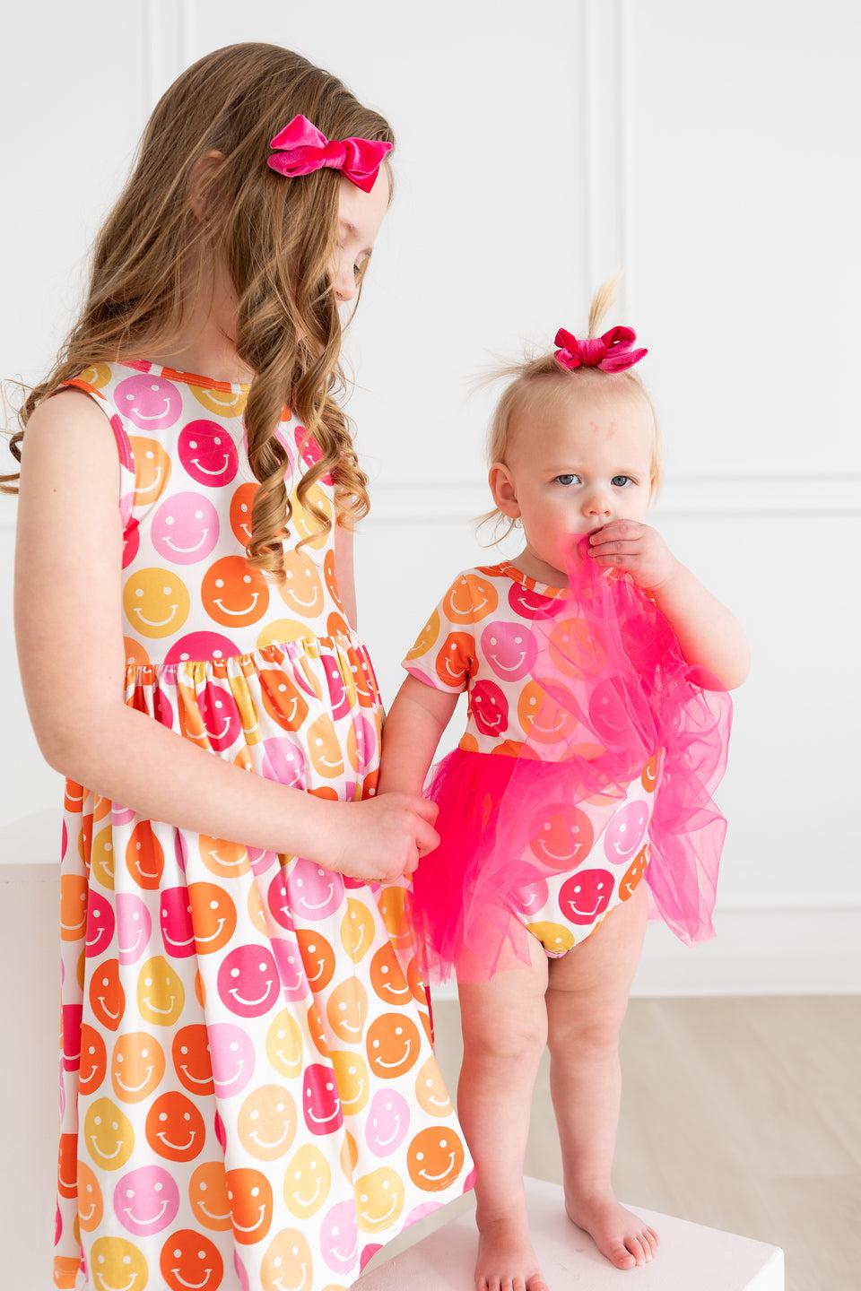 Mila & Rose ® Don't Worry Be Hippy Tank Twirl Dress For Girls Mila Rose - Apparel & Accessories > Clothing > Dresses Twirl Tank Dress
