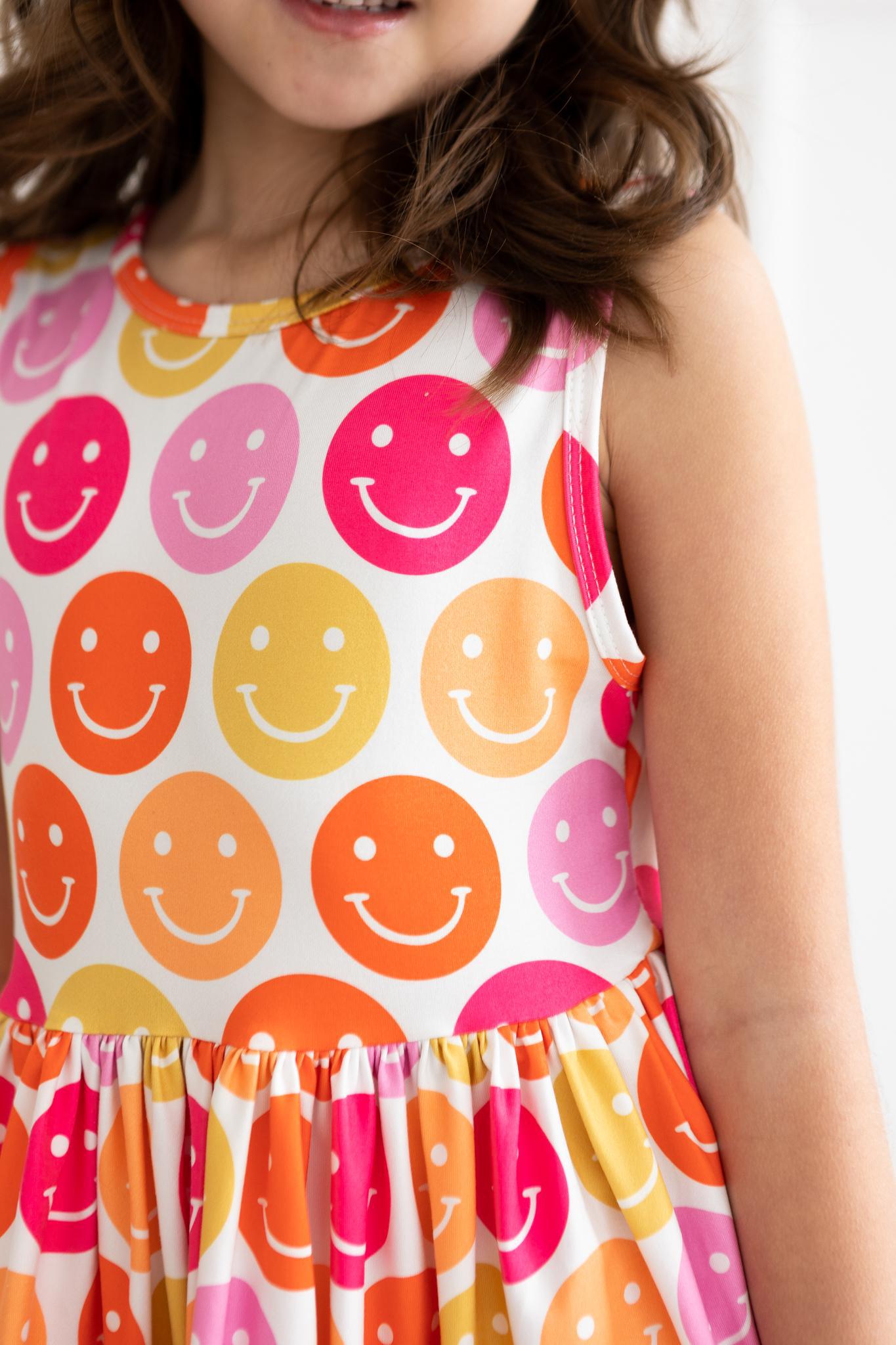 Mila & Rose ® Don't Worry Be Hippy Tank Twirl Dress For Girls Mila Rose - Apparel & Accessories > Clothing > Dresses Twirl Tank Dress
