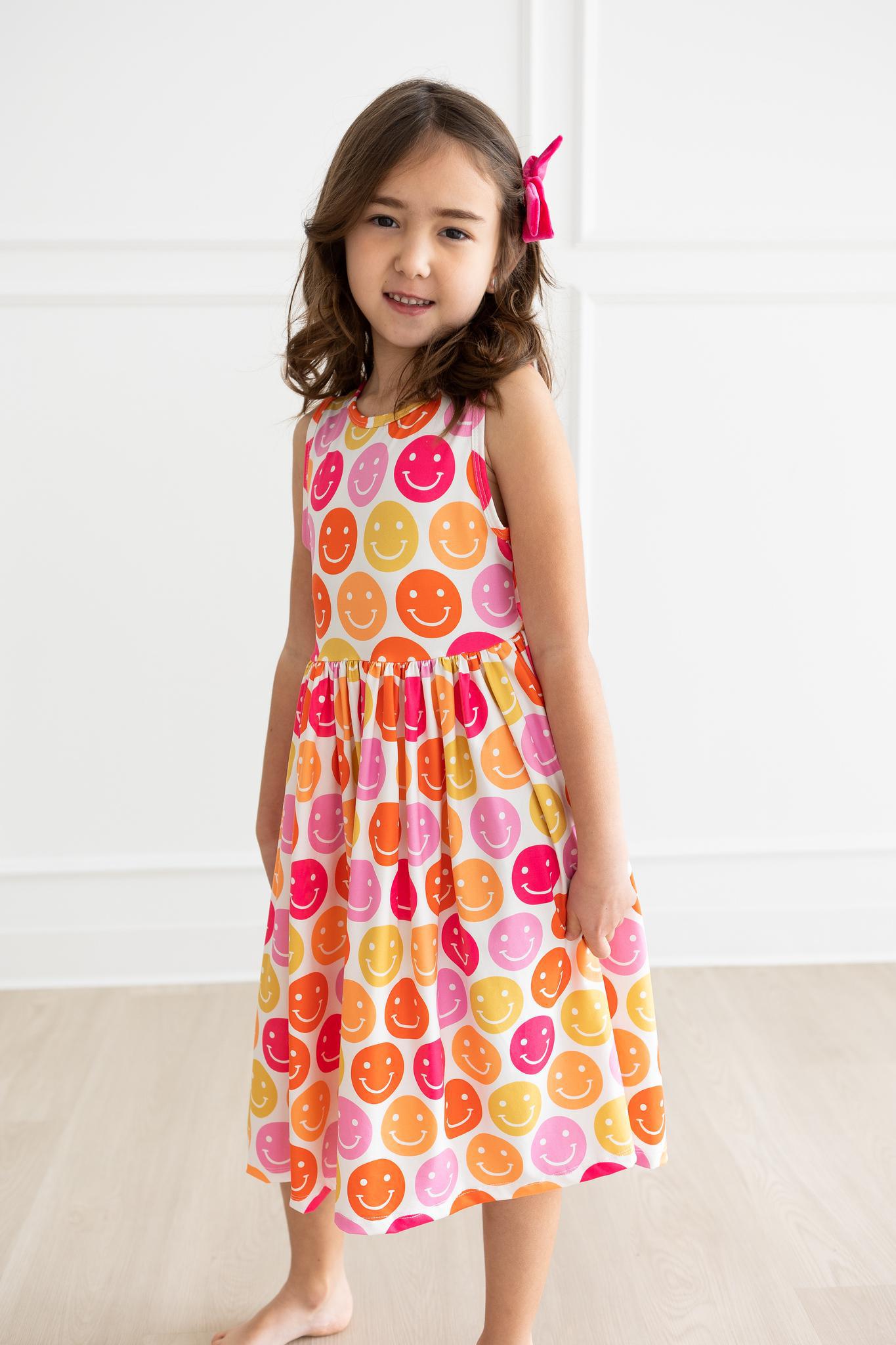 Mila & Rose ® Don't Worry Be Hippy Tank Twirl Dress For Girls Mila Rose - Apparel & Accessories > Clothing > Dresses Twirl Tank Dress