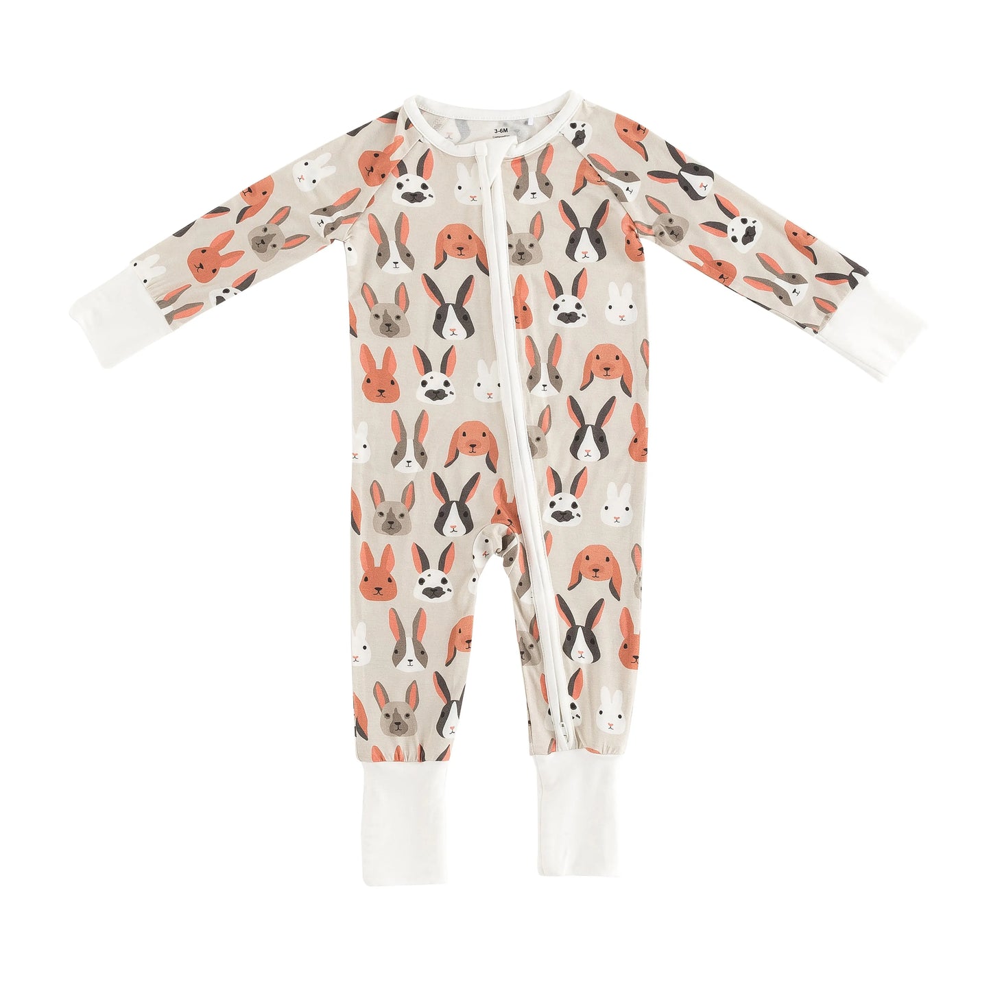 Dreamlet Bunny Crew Convertible Zip Footies Bamboo Dreamlet Everetts Place: Online Boutique