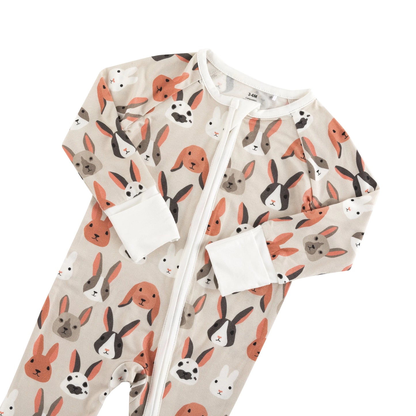 Dreamlet Bunny Crew Convertible Zip Footies Bamboo Dreamlet Everetts Place: Online Boutique