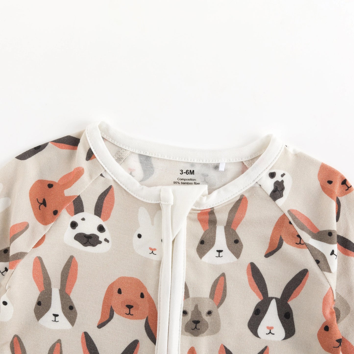 Dreamlet Bunny Crew Convertible Zip Footies Bamboo Dreamlet Everetts Place: Online Boutique
