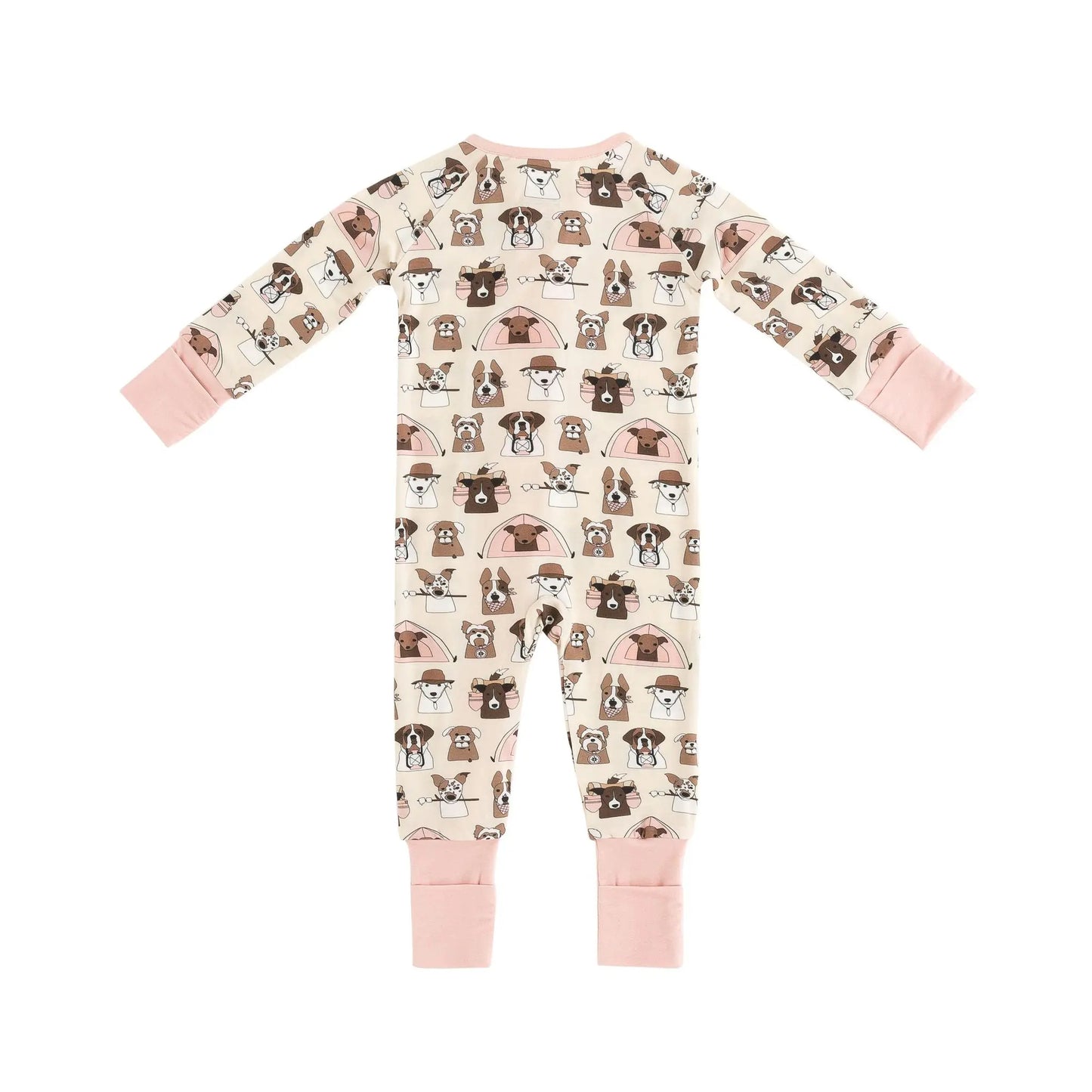 Dreamlet Camp Paws Convertible Zip Footies Pink For Babies Dreamlet Everetts Place: Online Boutique