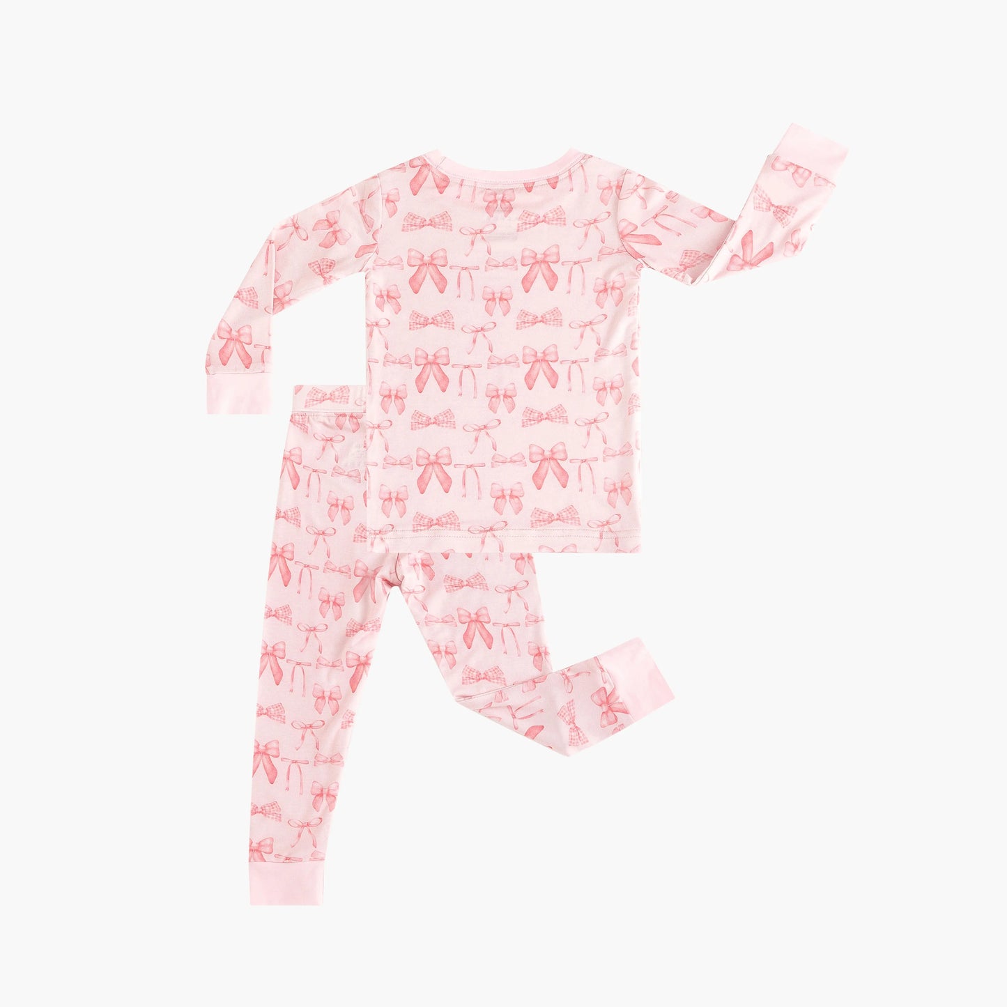 Dreamlet Pink Bows Womens Pajama Set Two Piece Premium Dreamlet Everetts Place: Online Boutique