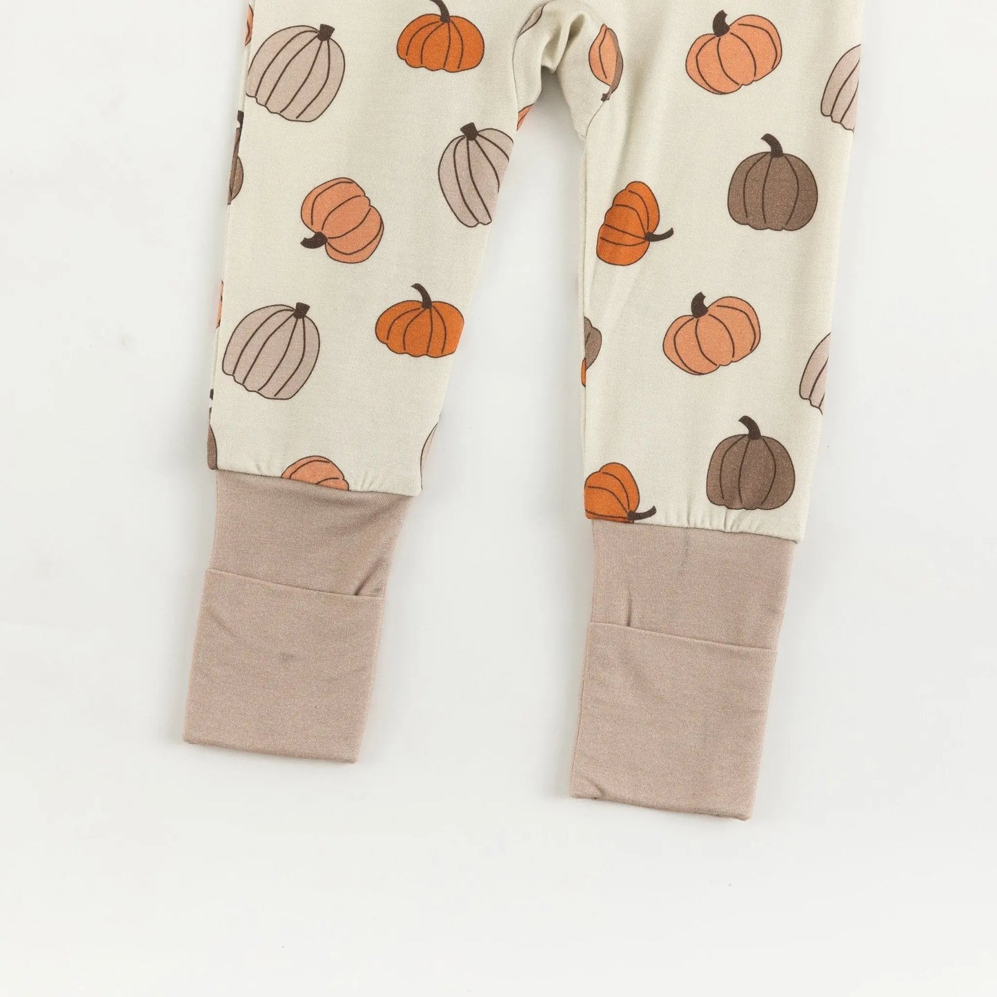 Dreamlet Pumpkins Beige Convertible Zip Footies Preorder Dreamlet Everetts Place: Online Boutique