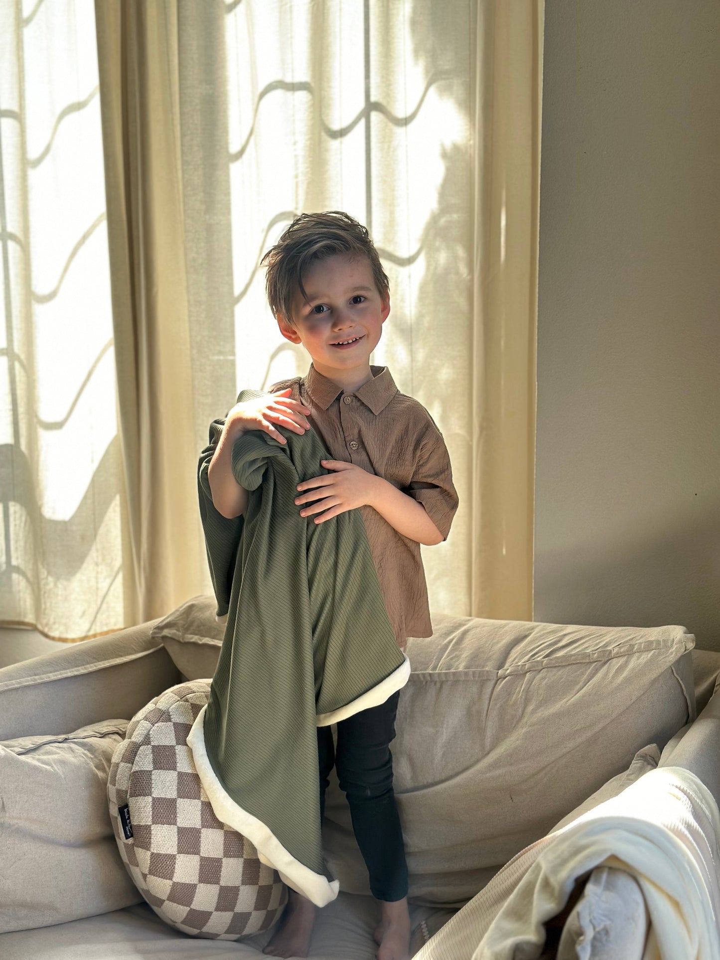 Cozy Moss Ribbed Toddler Blanket by Little Mae and Co Little Mae & Co Everetts Place: Online Boutique
