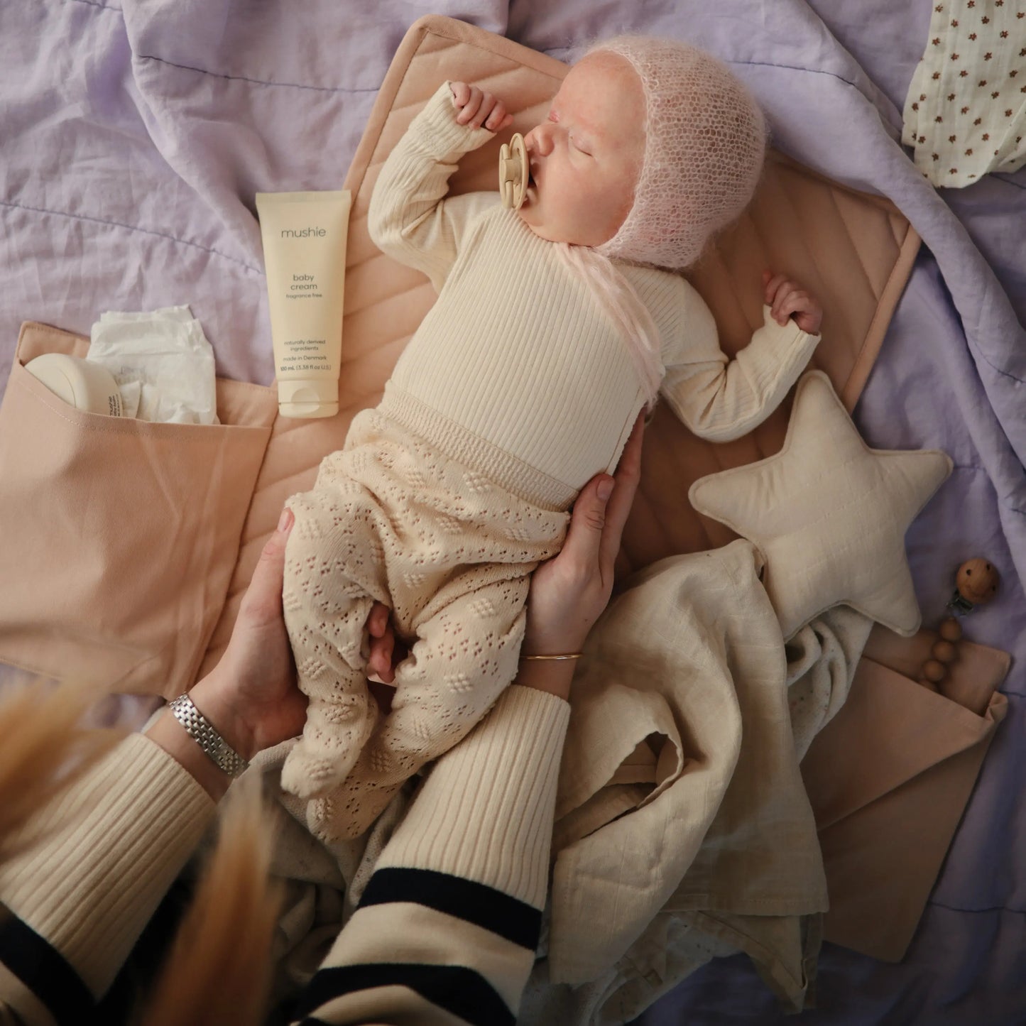 Star Lovey Blanket Made From 100 Percent Organic Cotton Soft Colors Playful Designs For Babies And Toddlers Mushie