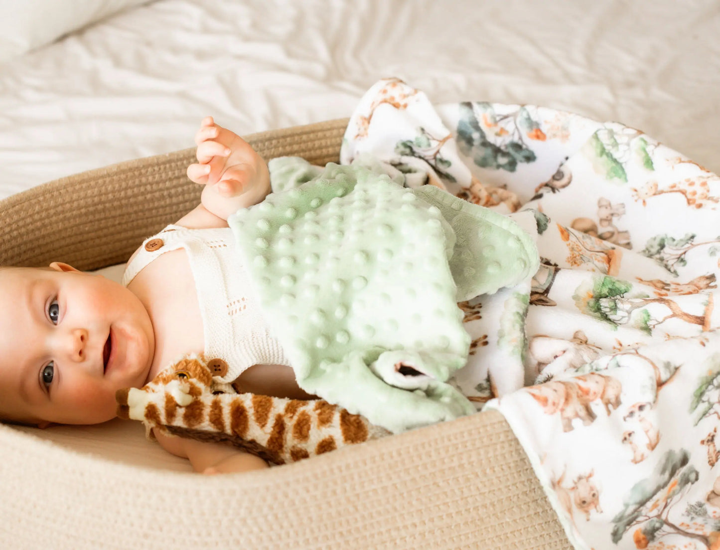 Baby & Toddler Minky Blanket - Safari Adventure Honey Lemonade