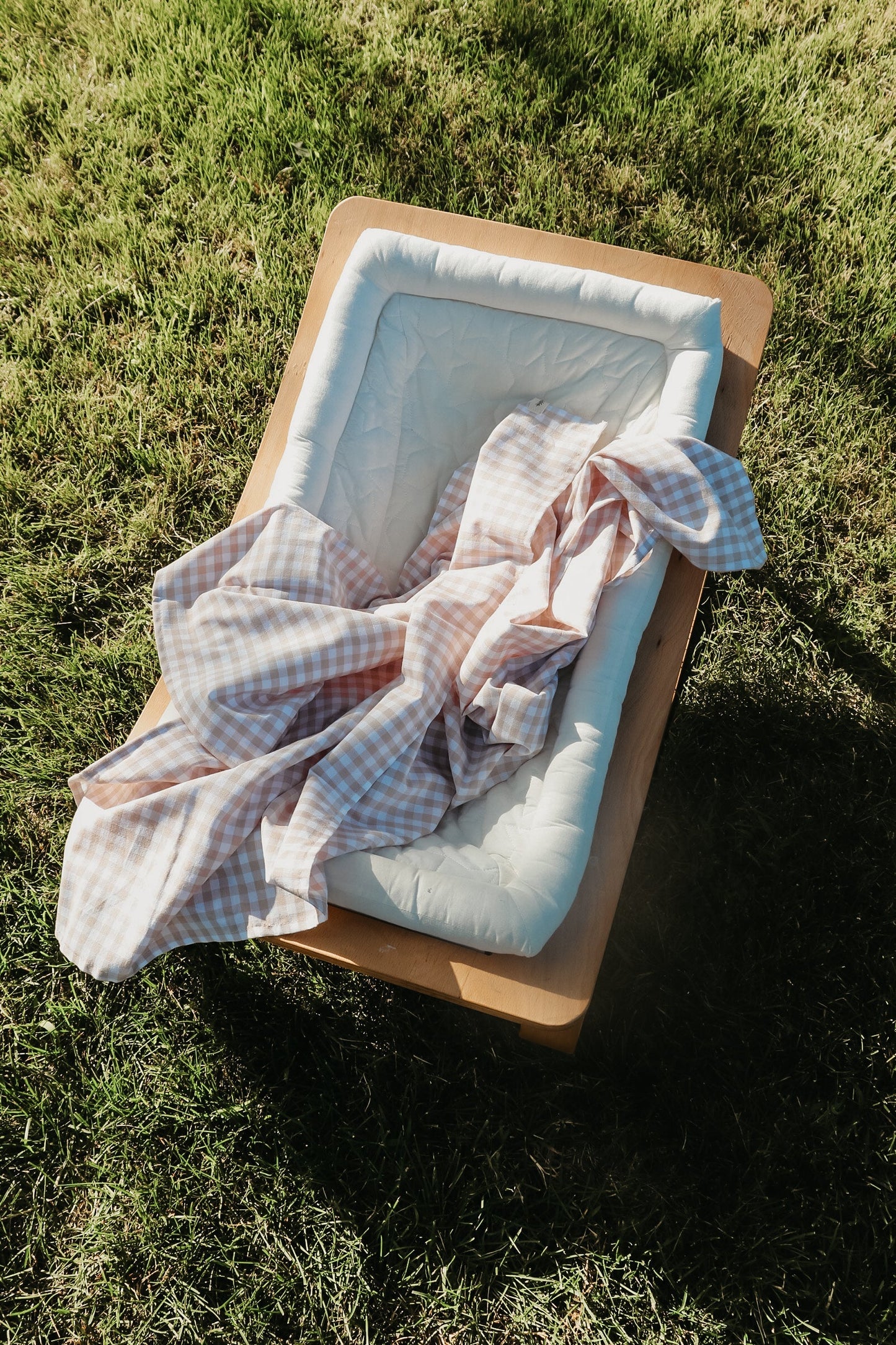 Haven Gingham Baby Blanket Soft Cotton Comfort For Sleep Little Mae & Co Everetts Place: Online Boutique