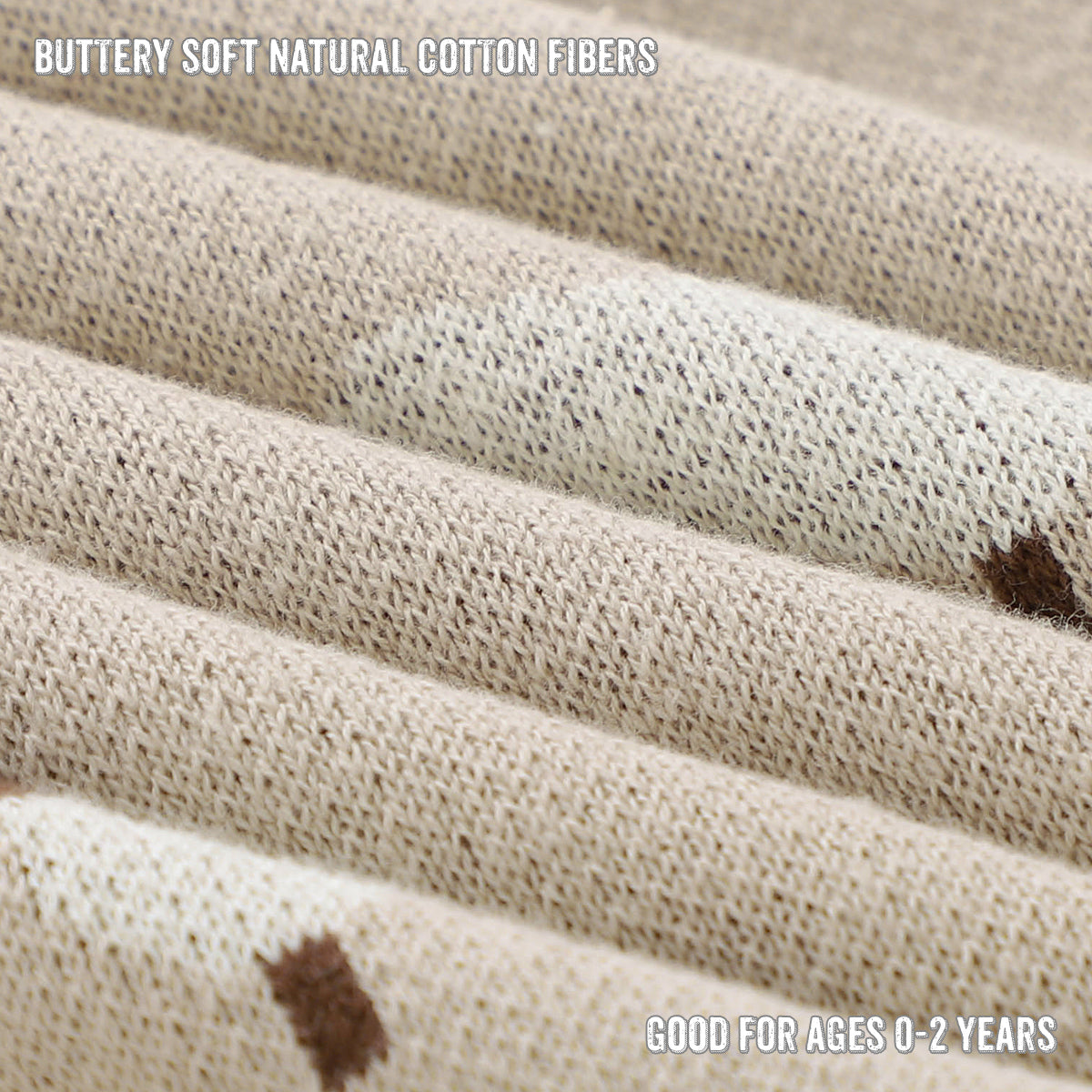 Luxury Knit Mushroom Swaddle Baby Blanket Made from 100 Percent Cotton for Year-Round Comfort Bleu La La