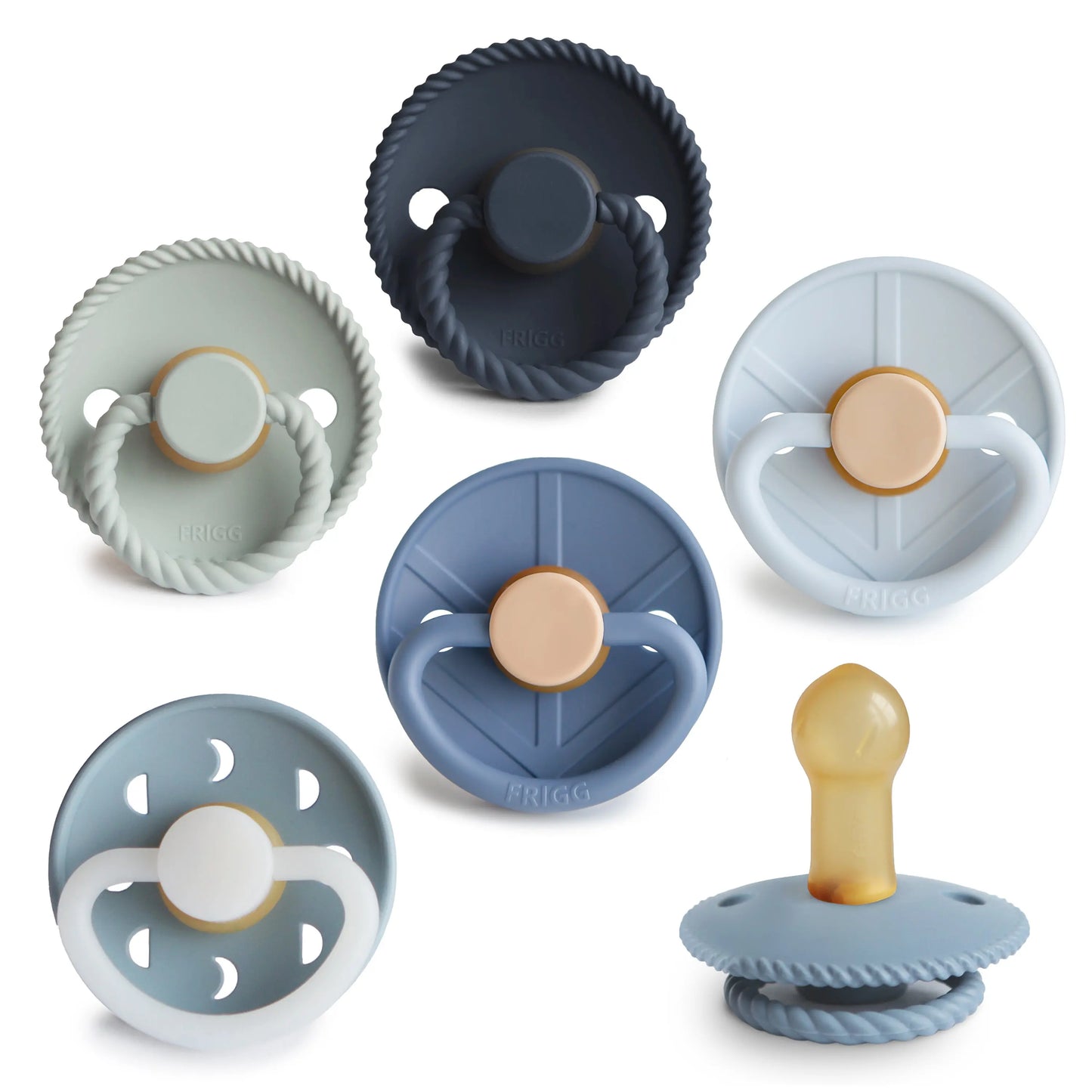 FRIGG Pacifier - Natural Rubber 6-Pack for Baby Comfort Mushie Everetts Place: Online Boutique 34.99