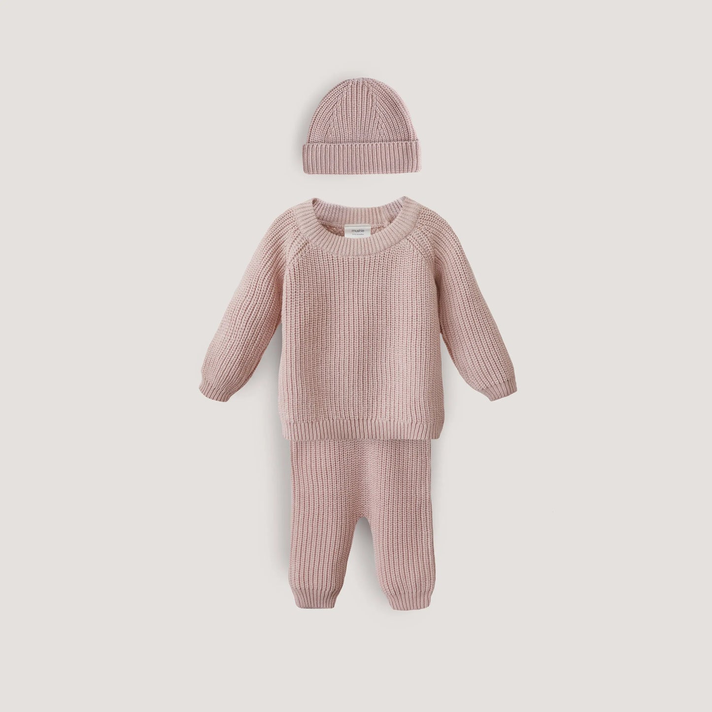 Chunky Knit Beanie Made with Organic Cotton for Babies Cozy and Stylish Mushie
