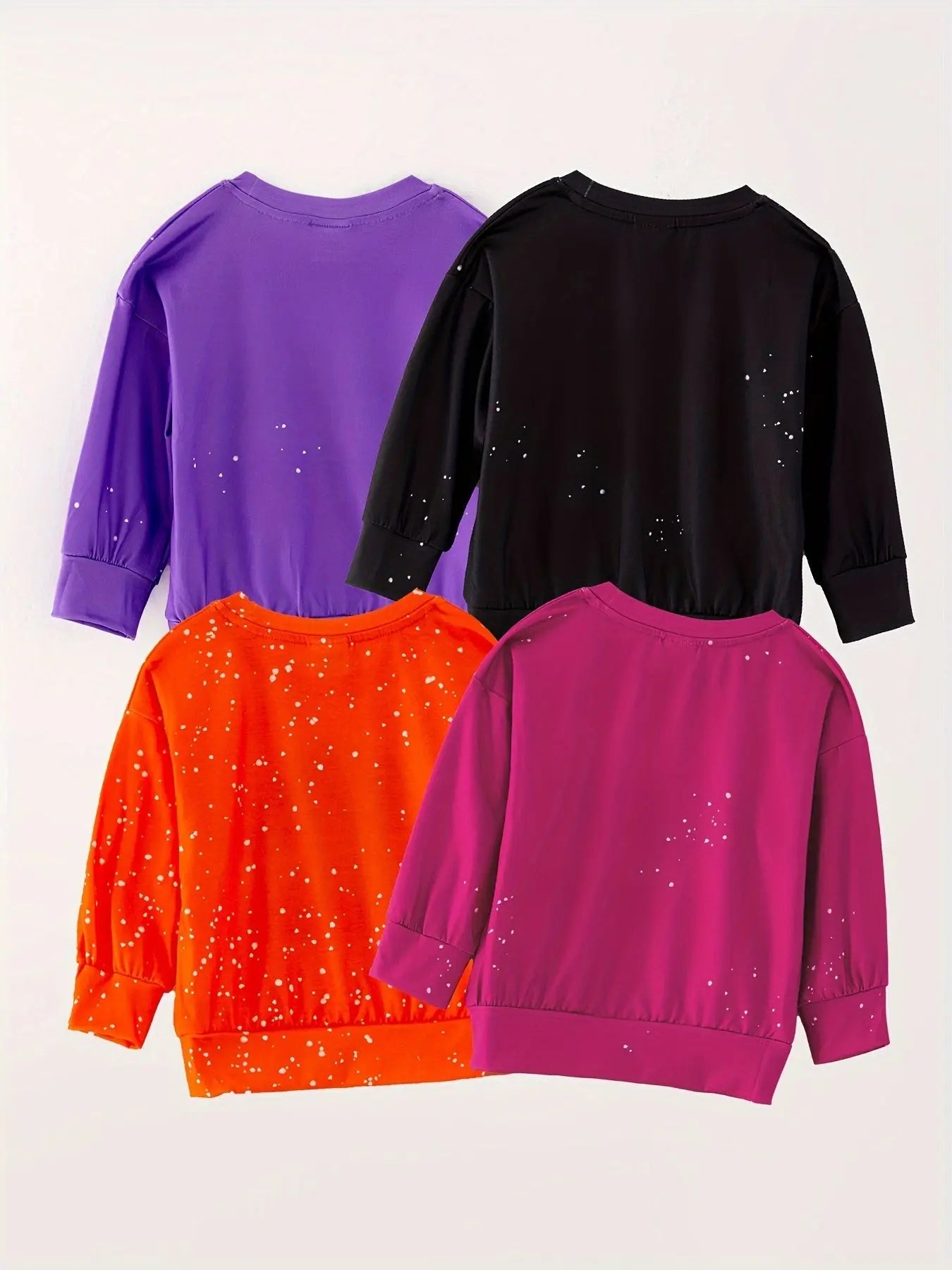 Fall Halloween 4 Piece Long Sleeve O Neck T Shirt Set Rylee Faith Designs Everetts Place: Online Boutique