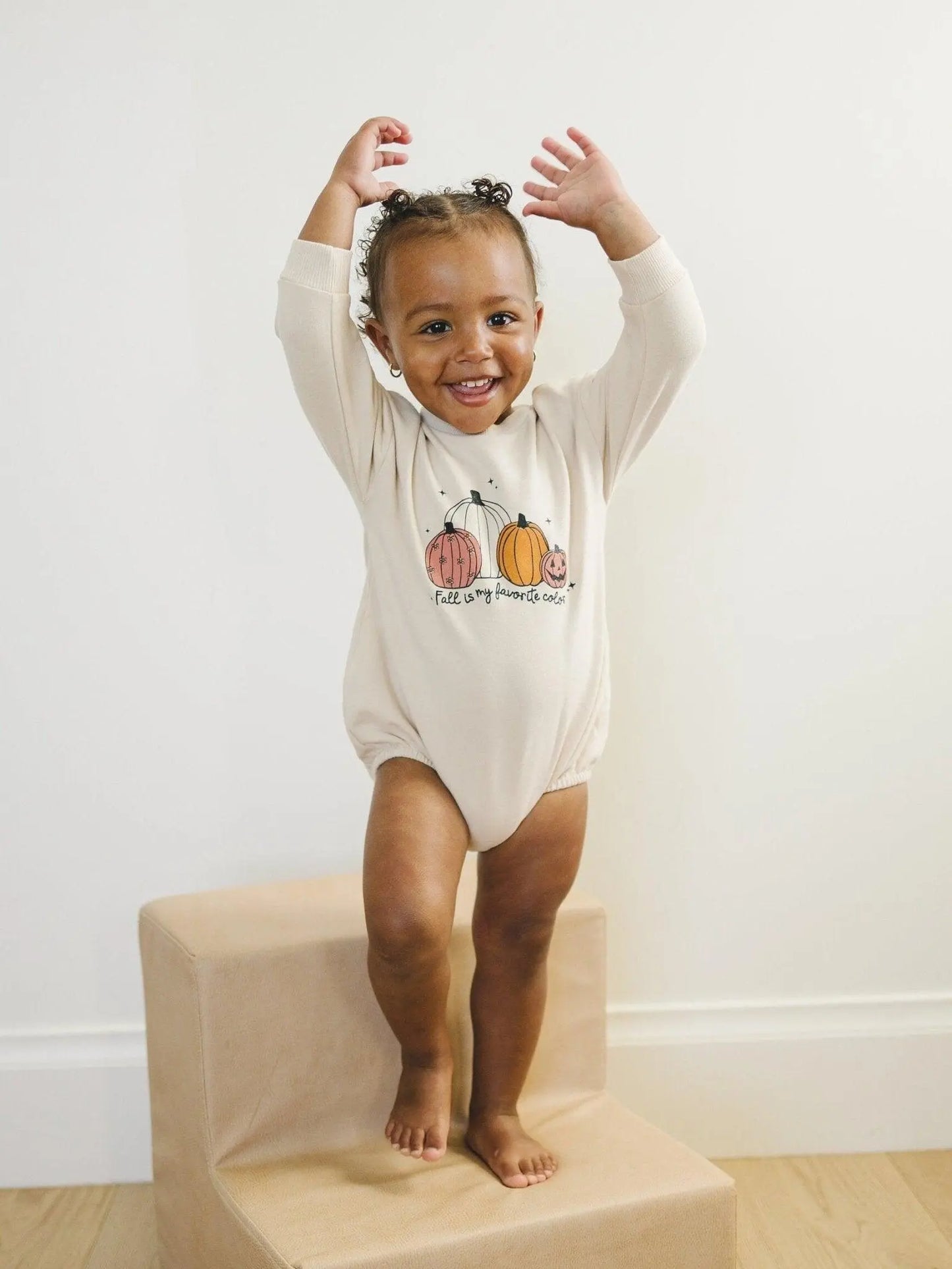 Little Joy Co. Fall Is My Favorite Color Organic Cotton Sweatshirt Romper -