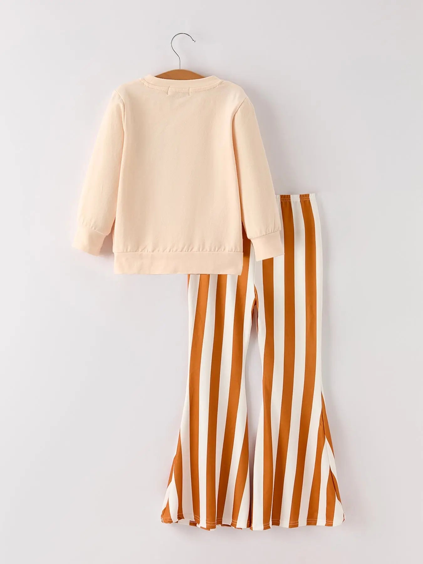 Fall Thanksgiving Thankful Chenille Patches Stripe Girls Long Sleeve Set Rylee Faith Designs Everetts Place: Online Boutique