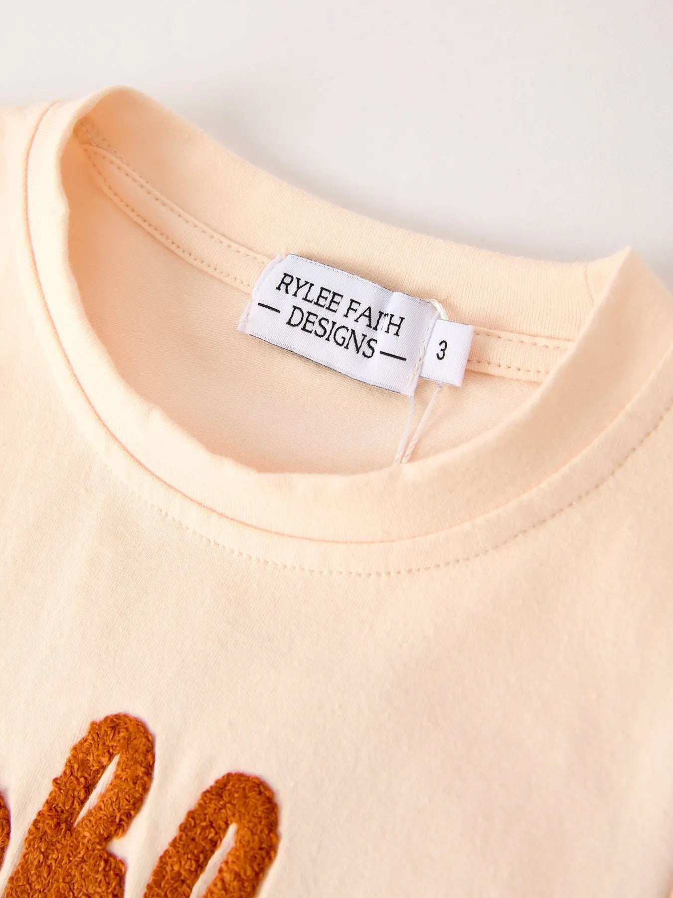 Fall Thanksgiving Thankful Chenille Patches Stripe Girls Long Sleeve Set Rylee Faith Designs Everetts Place: Online Boutique