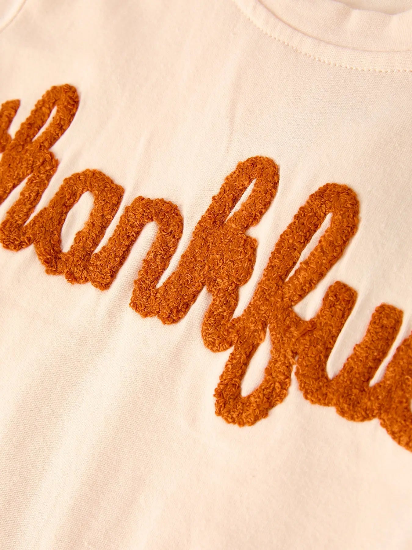 Fall Thanksgiving Thankful Chenille Patches Stripe Girls Long Sleeve Set Rylee Faith Designs Everetts Place: Online Boutique