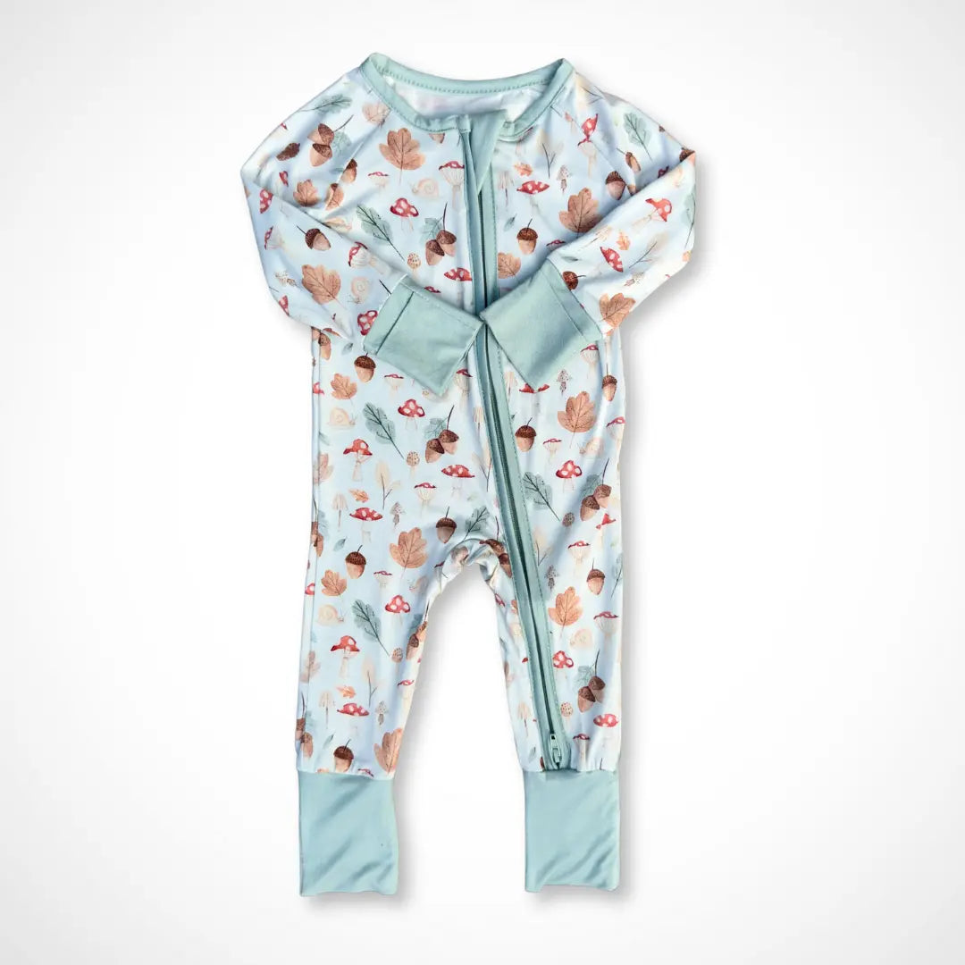 Fall Woodland Bamboo Baby Pajama One-Piece Sleeper Kolorful Everetts Place: Online Boutique 36.00