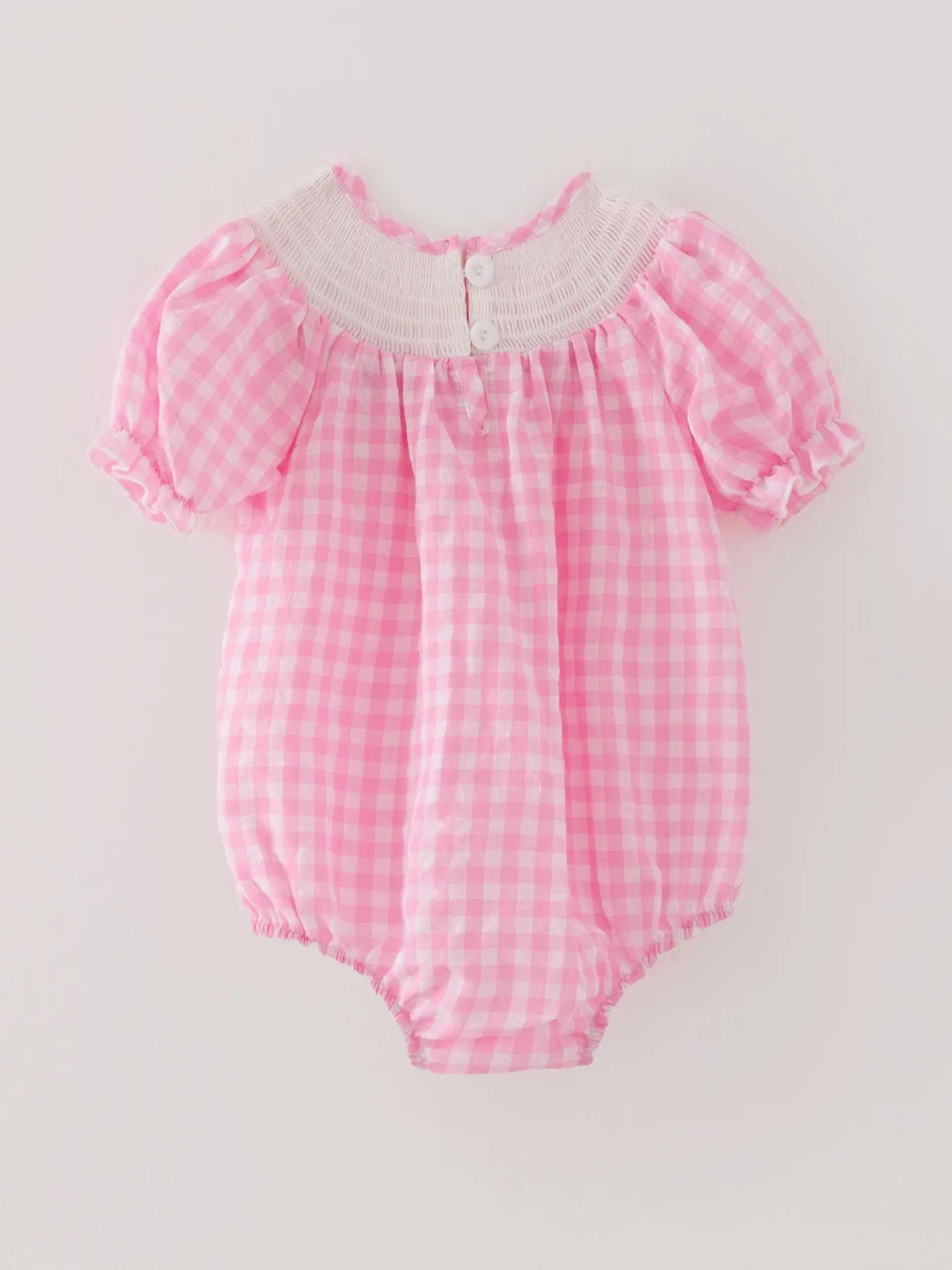 Farm Pink Smocking Embroidered Girls Romper for Thanksgiving Celebrations Rylee Faith Designs Everetts Place: Online Boutique