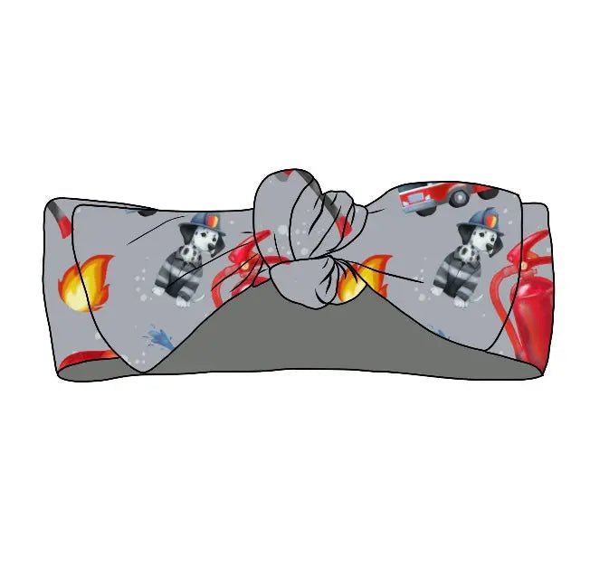 Miller & Co. Firefighting Dalmatian, Headband Bow - Everetts Place Boutique -
