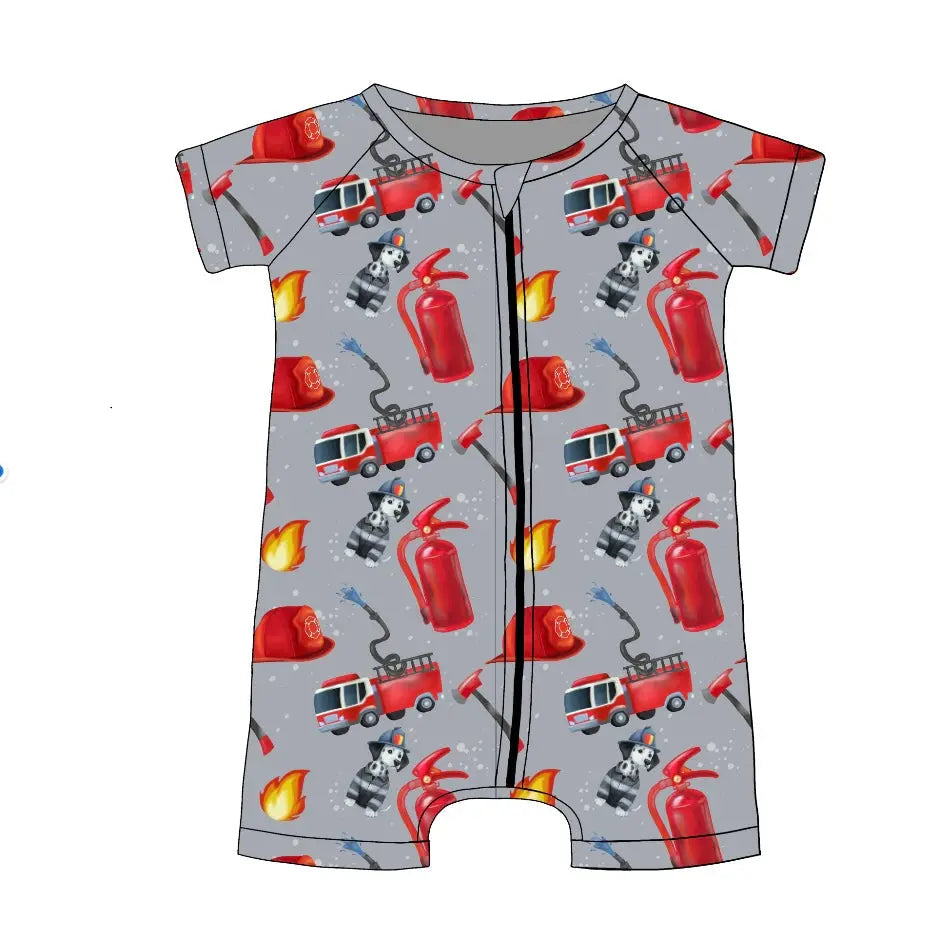 Firefighting Dalmatian, Romper Miller & Co. Everetts Place Boutique