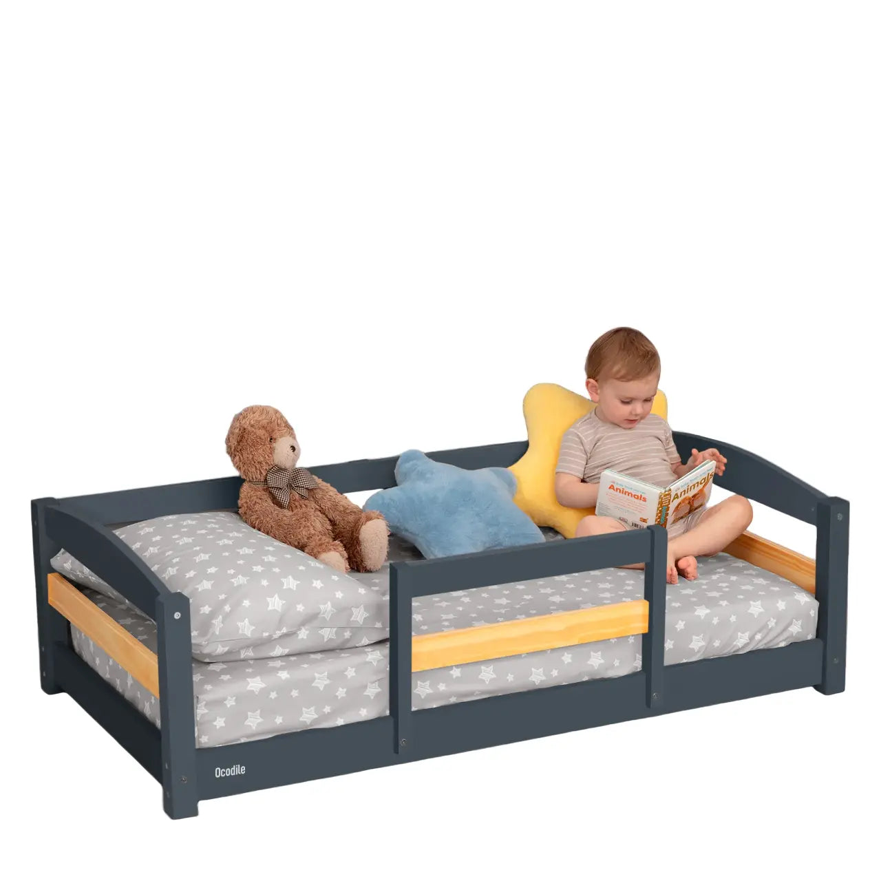 Ocodile.com Cozy Floor Bed for Toddlers with Crib Mattress Compatibility for Easy Transition - Furniture > Baby & Toddler Furniture > Cribs & Toddler Beds > Toddler Beds