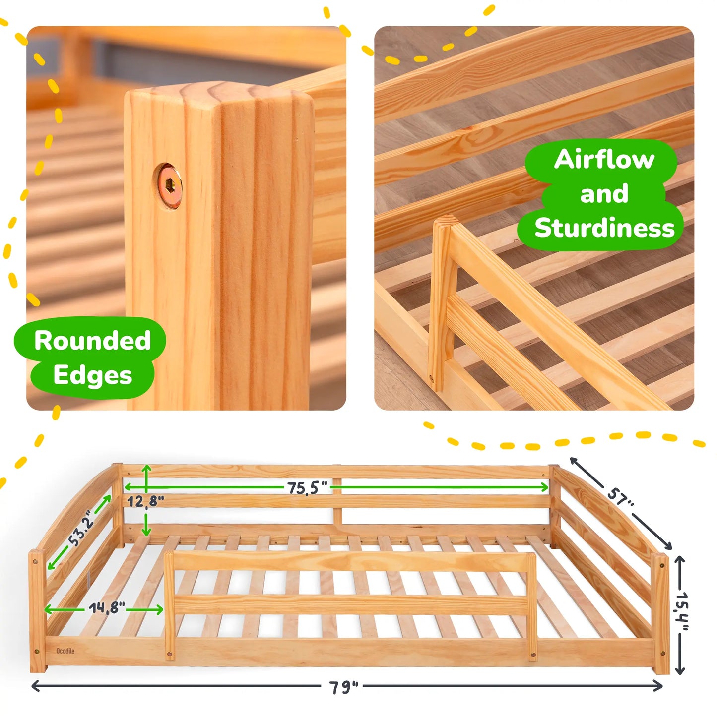 Floor Bed - Full Size Ocodile.com