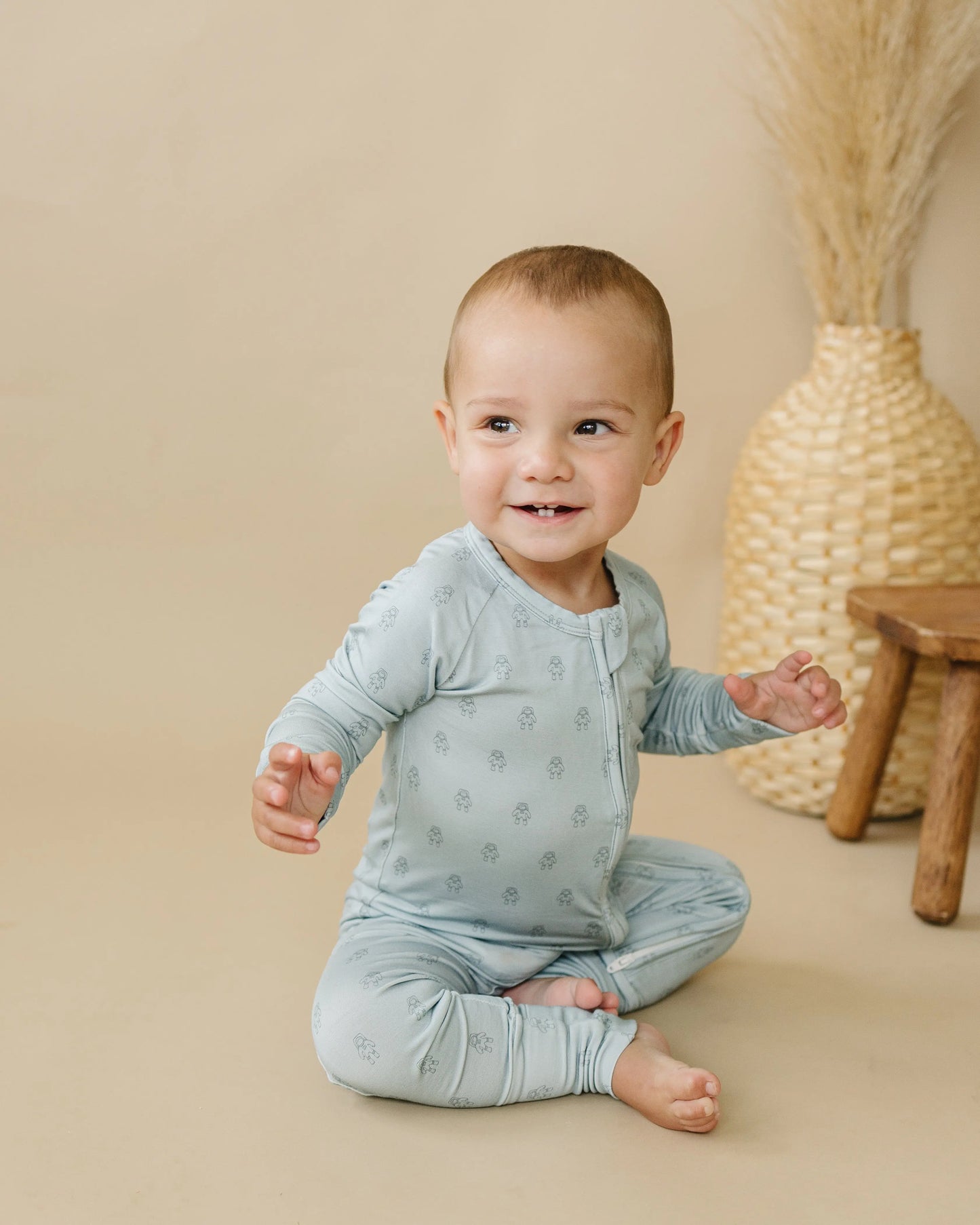 Little Joy Co. Fly Me To The Moon Bamboo Zippy Romper Soft For Babies - Apparel & Accessories > Clothing > Baby & Toddler Clothing > Baby & Toddler Sleepwear