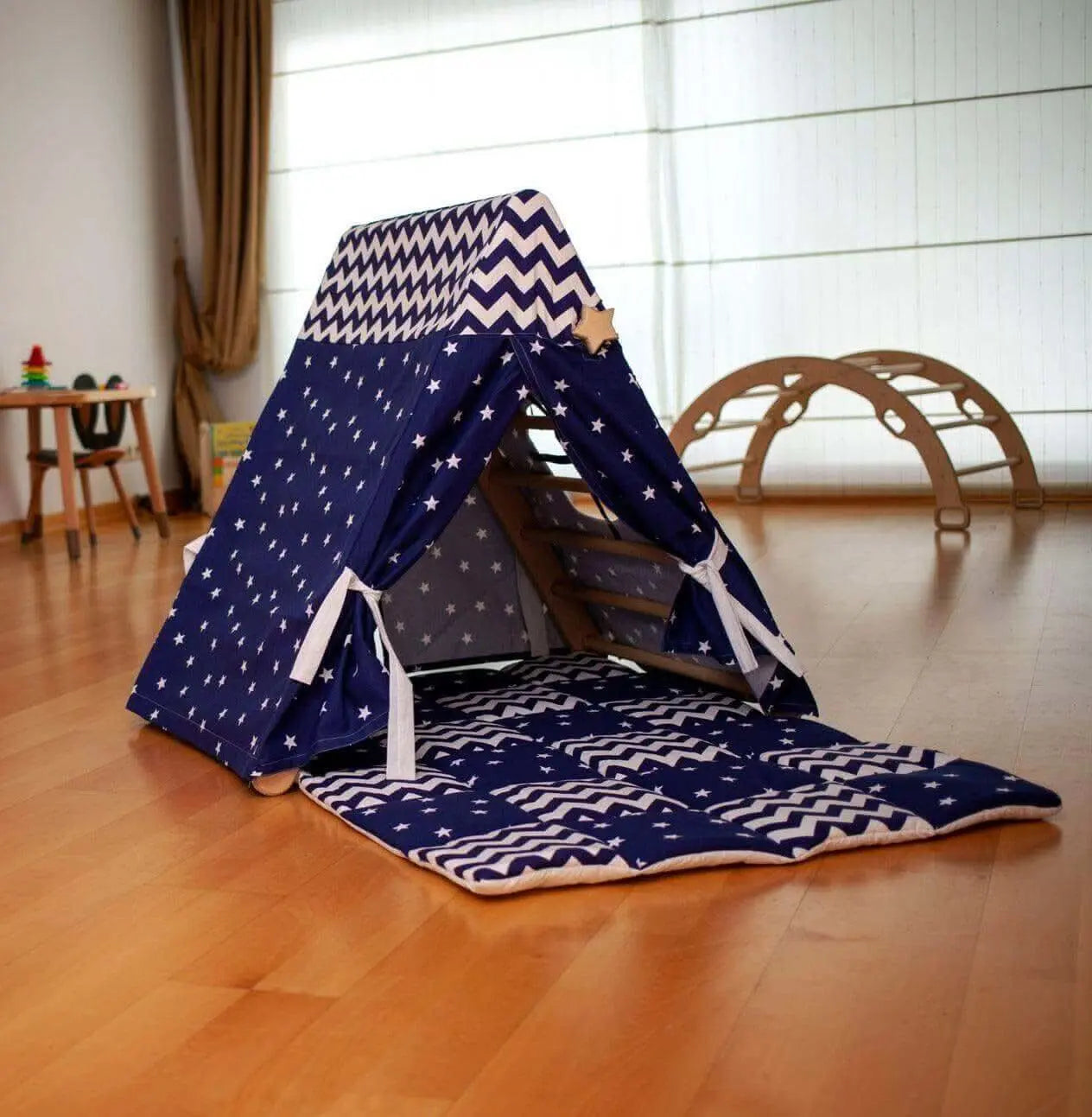 Kidodido Foldable Climbing Triangle With Tent Cover Ramp Mat Kids - Baby & Toddler > Baby Toys & Activity Equipment > Play Mats & Gyms > Play Mats Climbing Triangles