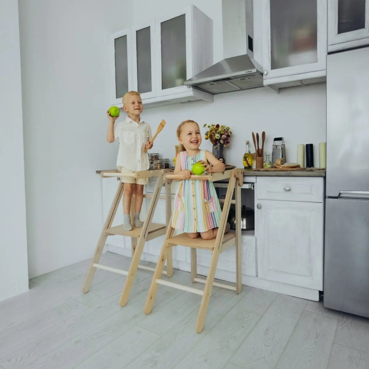 Foldable Step Stool For Toddlers Kid Chair That Grows Beige Goodevas Everetts Place: Online Boutique