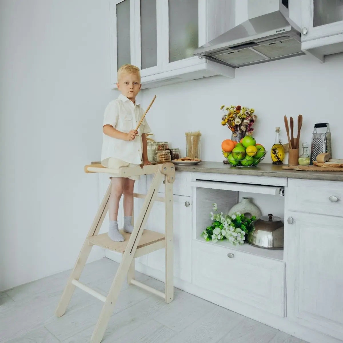 Foldable Step Stool For Toddlers Kid Chair That Grows Beige Goodevas Everetts Place: Online Boutique
