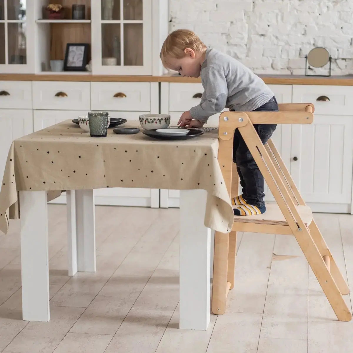Foldable Step Stool For Toddlers Kid Chair That Grows Beige Goodevas Everetts Place: Online Boutique