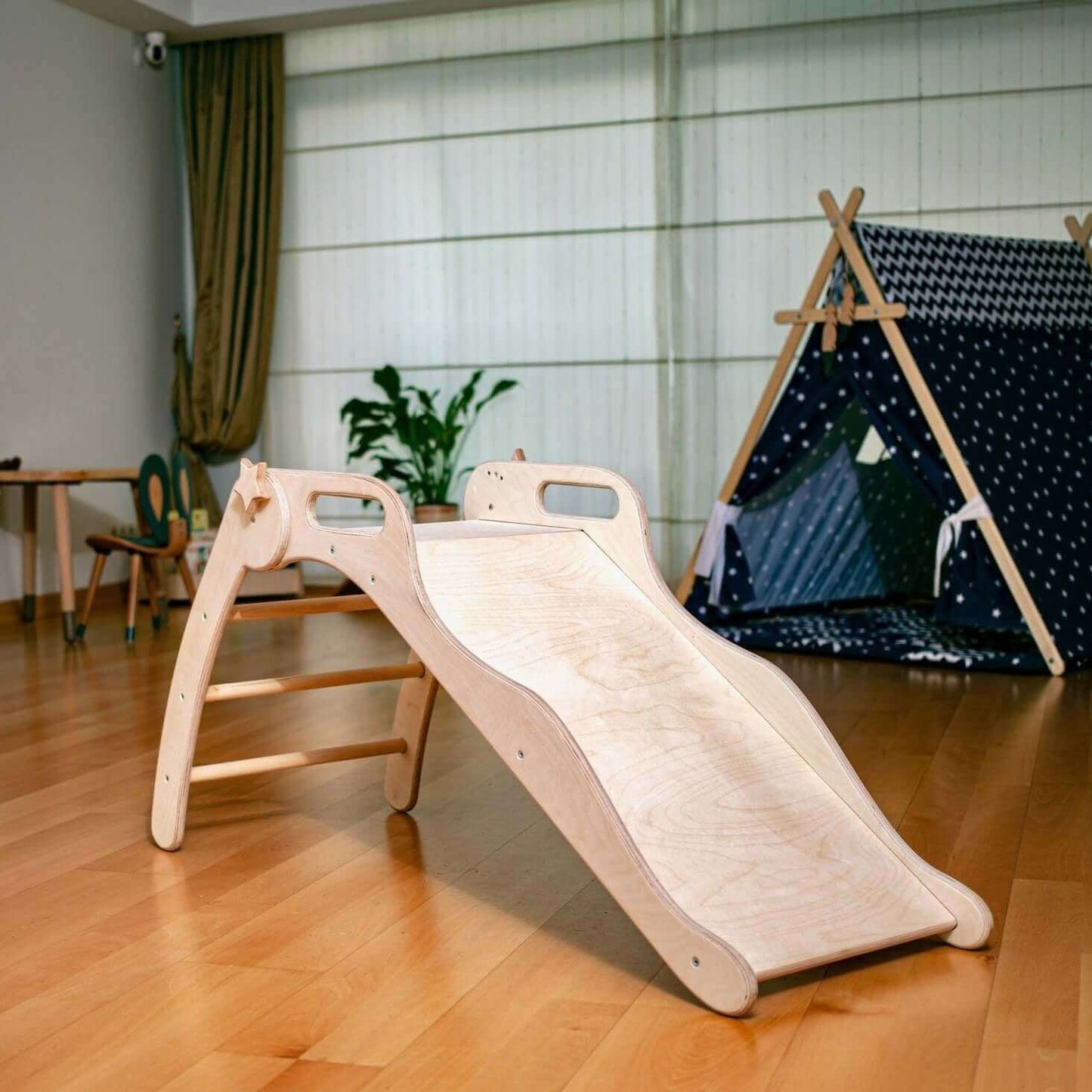 Foldable Wooden Montessori Slide for Toddlers Birch Ply Kidodido Everetts Place: Online Boutique