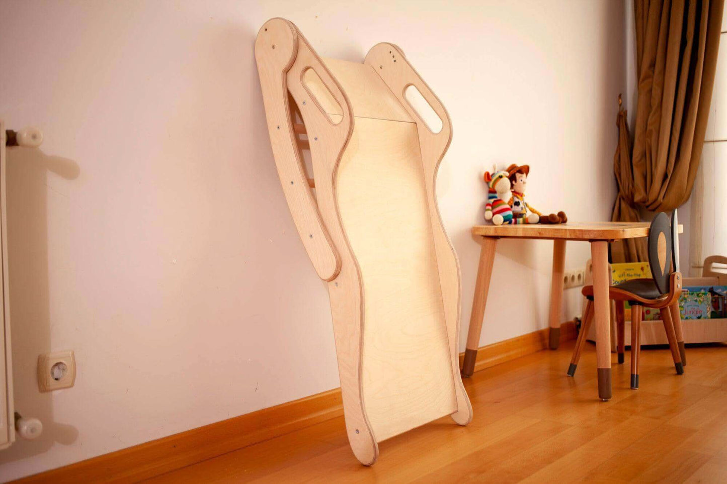 Foldable Wooden Montessori Slide for Toddlers Birch Ply Kidodido Everetts Place: Online Boutique