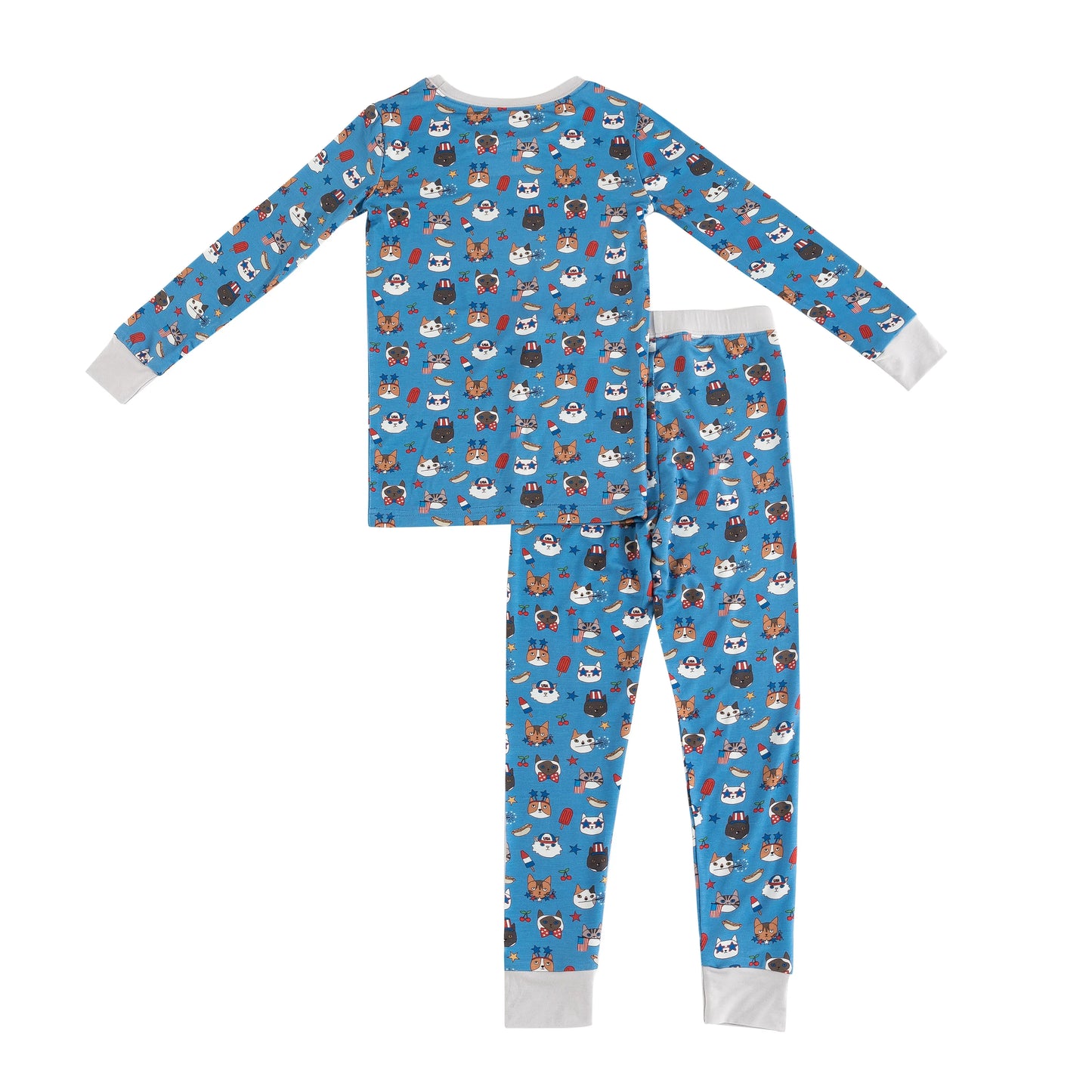 Freedom Cats Long Sleeve Pajama Set Bamboo Viscose Fabric Dreamlet Everetts Place: Online Boutique