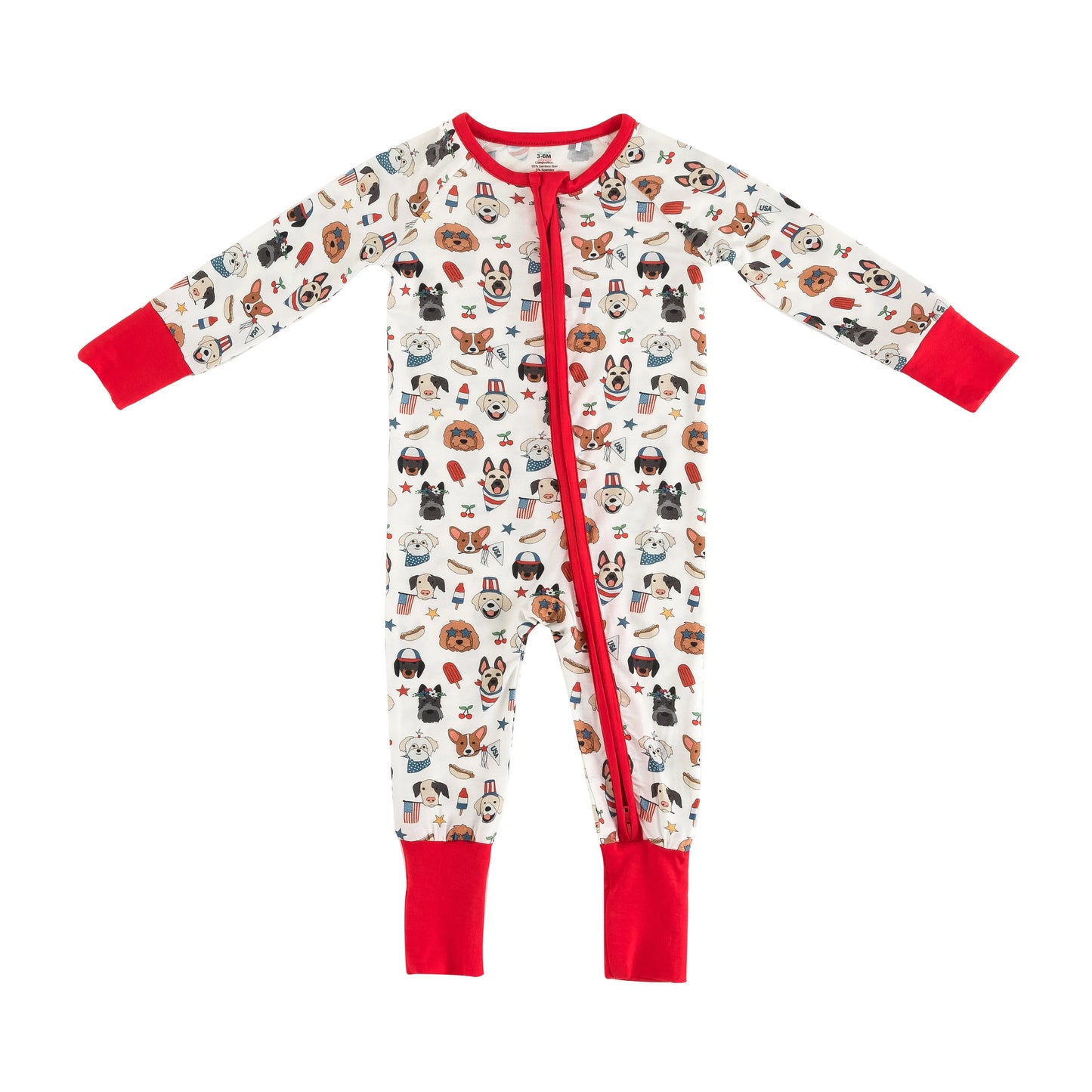 Freedom Dogs (Convertible Zip Footies) Dreamlet Everetts Place: Online Boutique