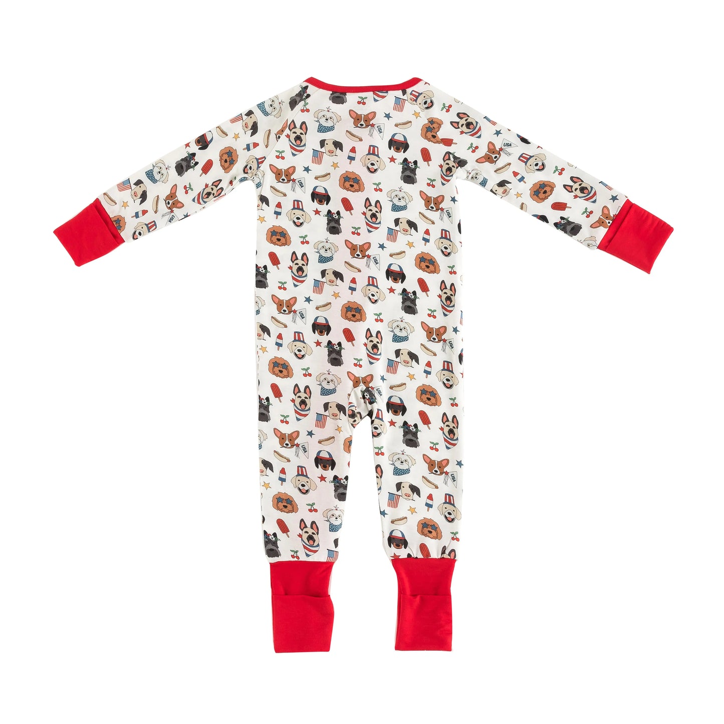 Freedom Dogs (Convertible Zip Footies) Dreamlet Everetts Place: Online Boutique