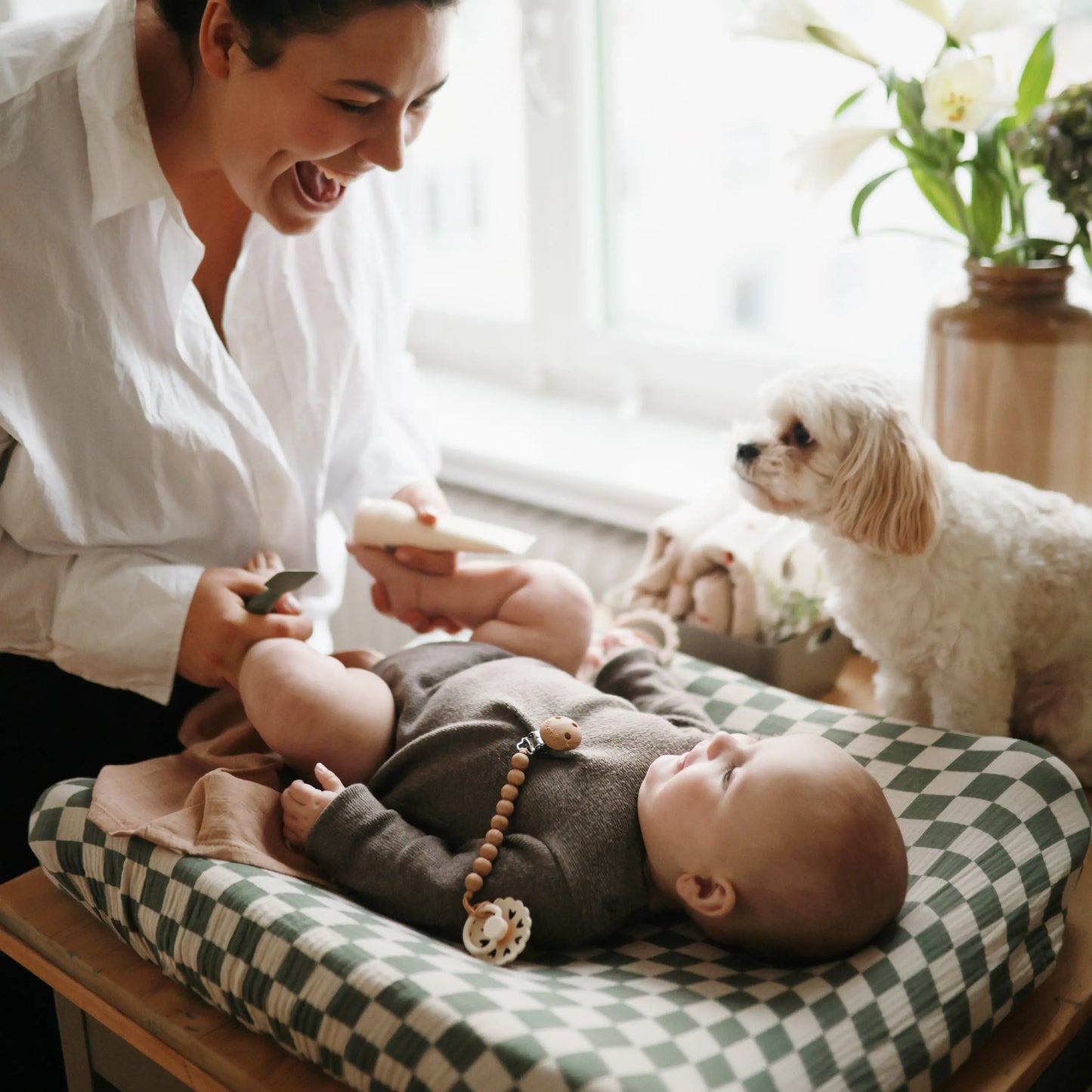 Extra Soft Muslin Changing Pad Cover 100 Percent Cotton Breathable and Cozy Design Mushie