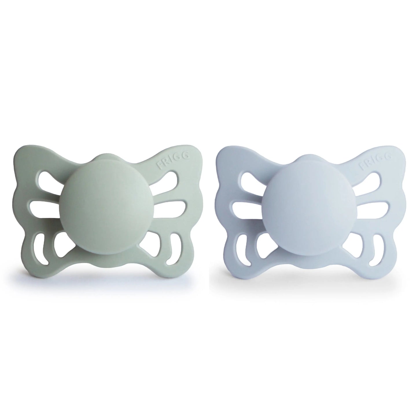 Frigg Butterfly Anatomical Silicone Pacifier 2 Pack 0 to 6 Months Mushie Everetts Place: Online Boutique