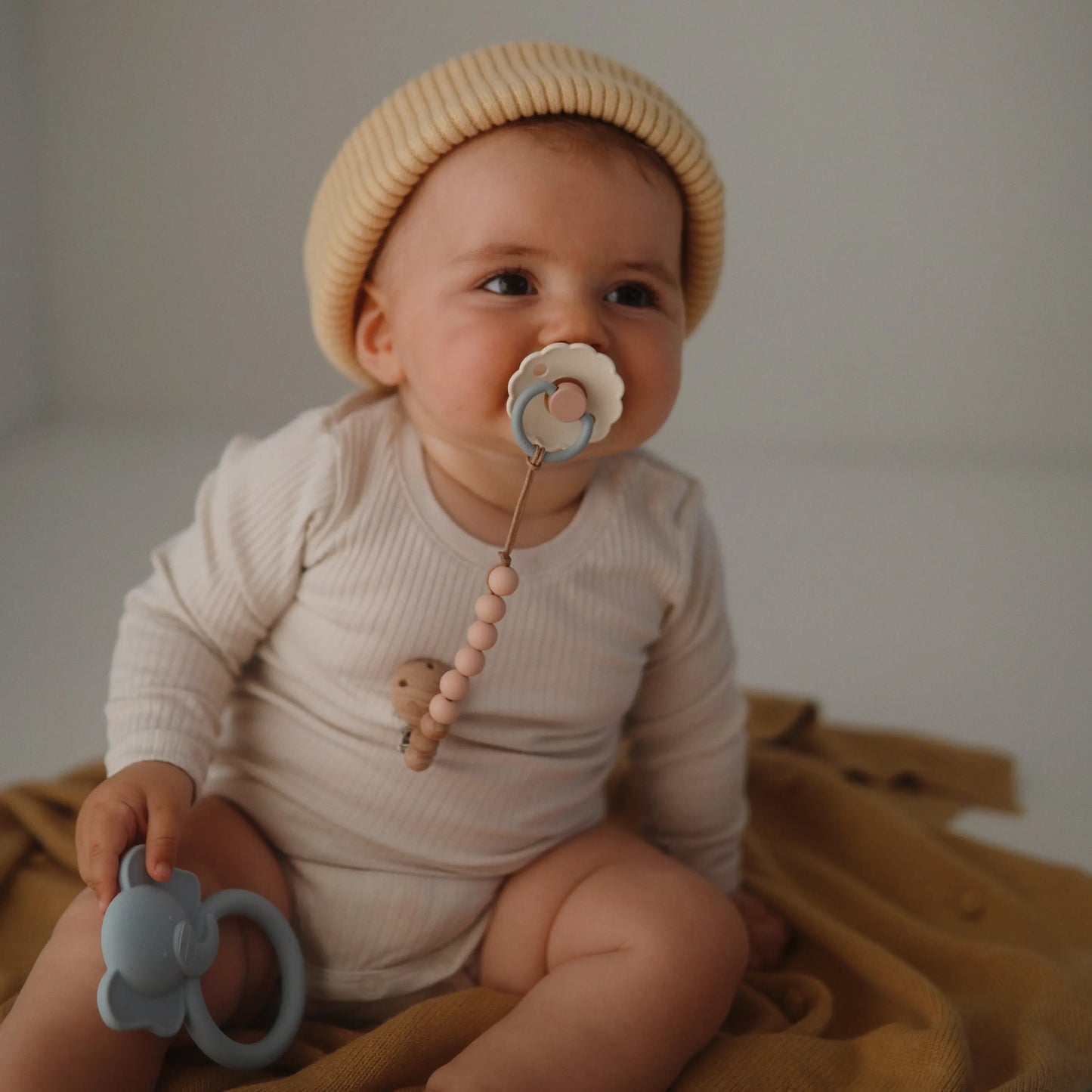 Frigg Daisy Silicone Pacifier 2 Pack with SilkySoft Nipple Mushie Everetts Place: Online Boutique