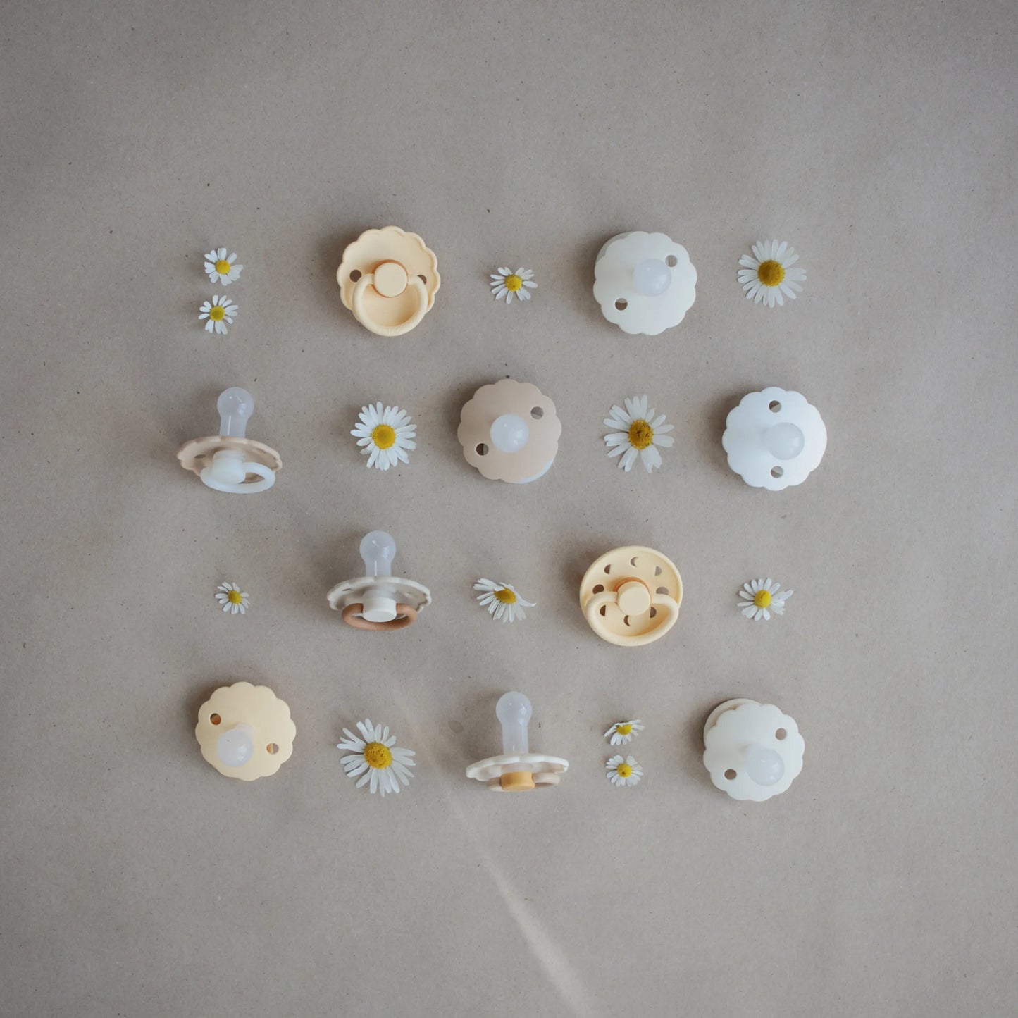 Frigg Daisy Silicone Pacifier 2 Pack with SilkySoft Nipple Mushie Everetts Place: Online Boutique